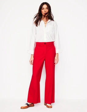 Minimalist Fit Cropped Ponte Trousers-Hot Pepper