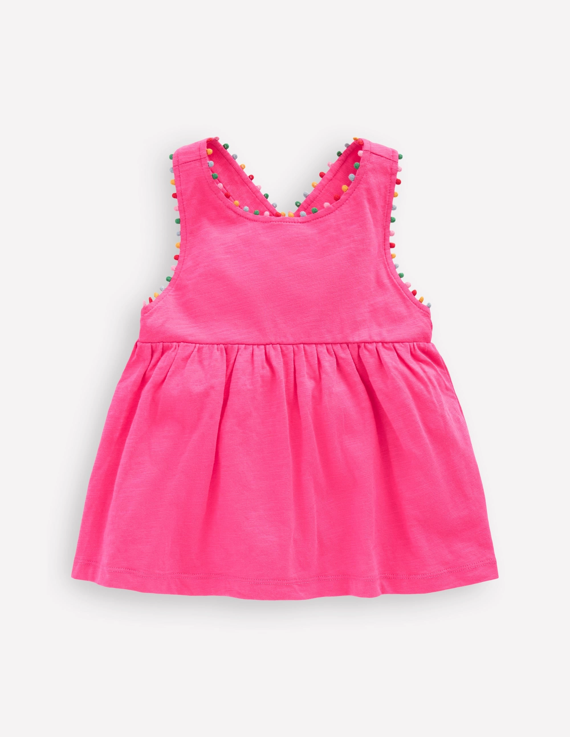 FadeResistant Coating Cross-back Pom Vest-Flamingo Pink