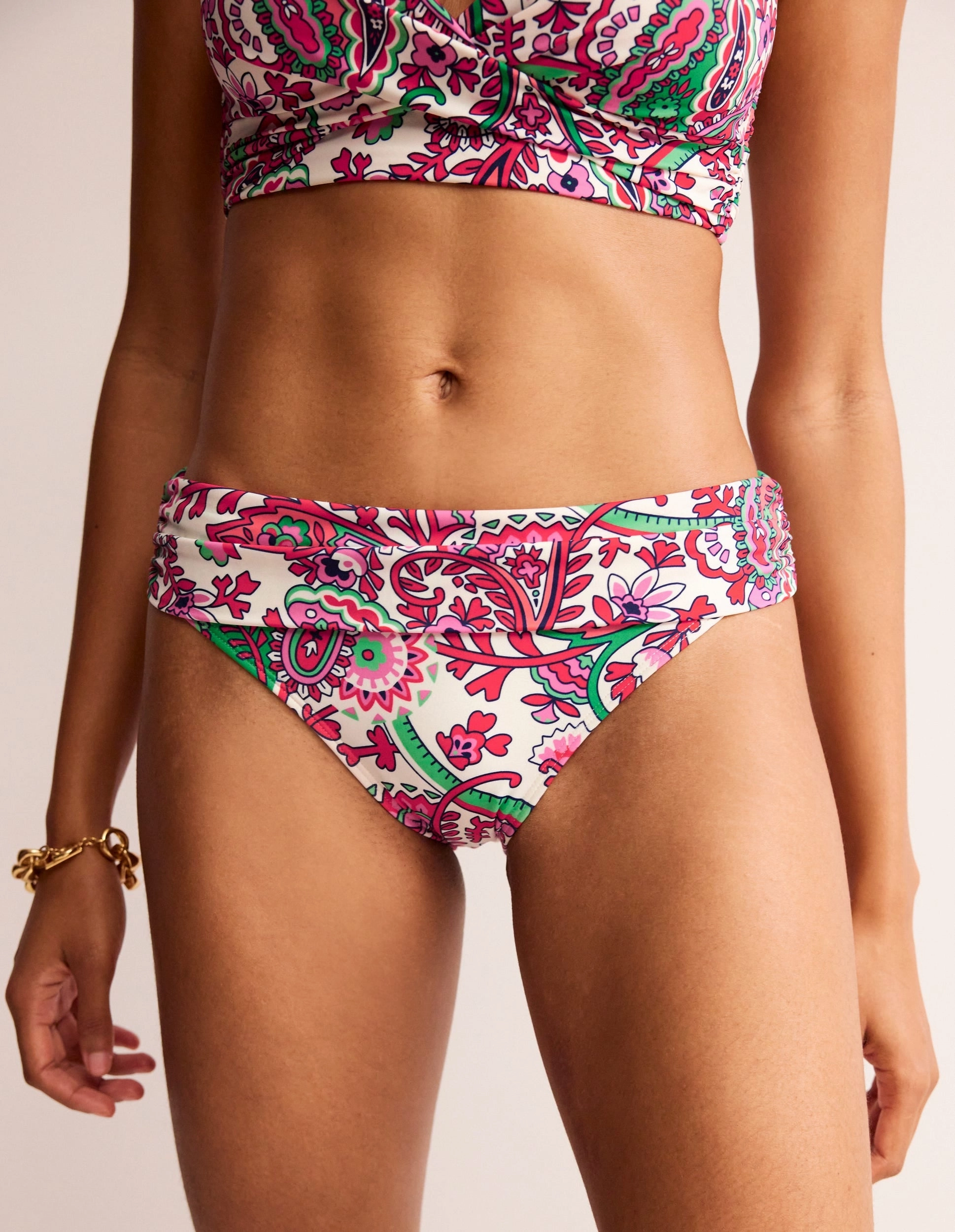 Classic Fold Bikini Bottoms-Multi, Fantastical Smooth-Finish