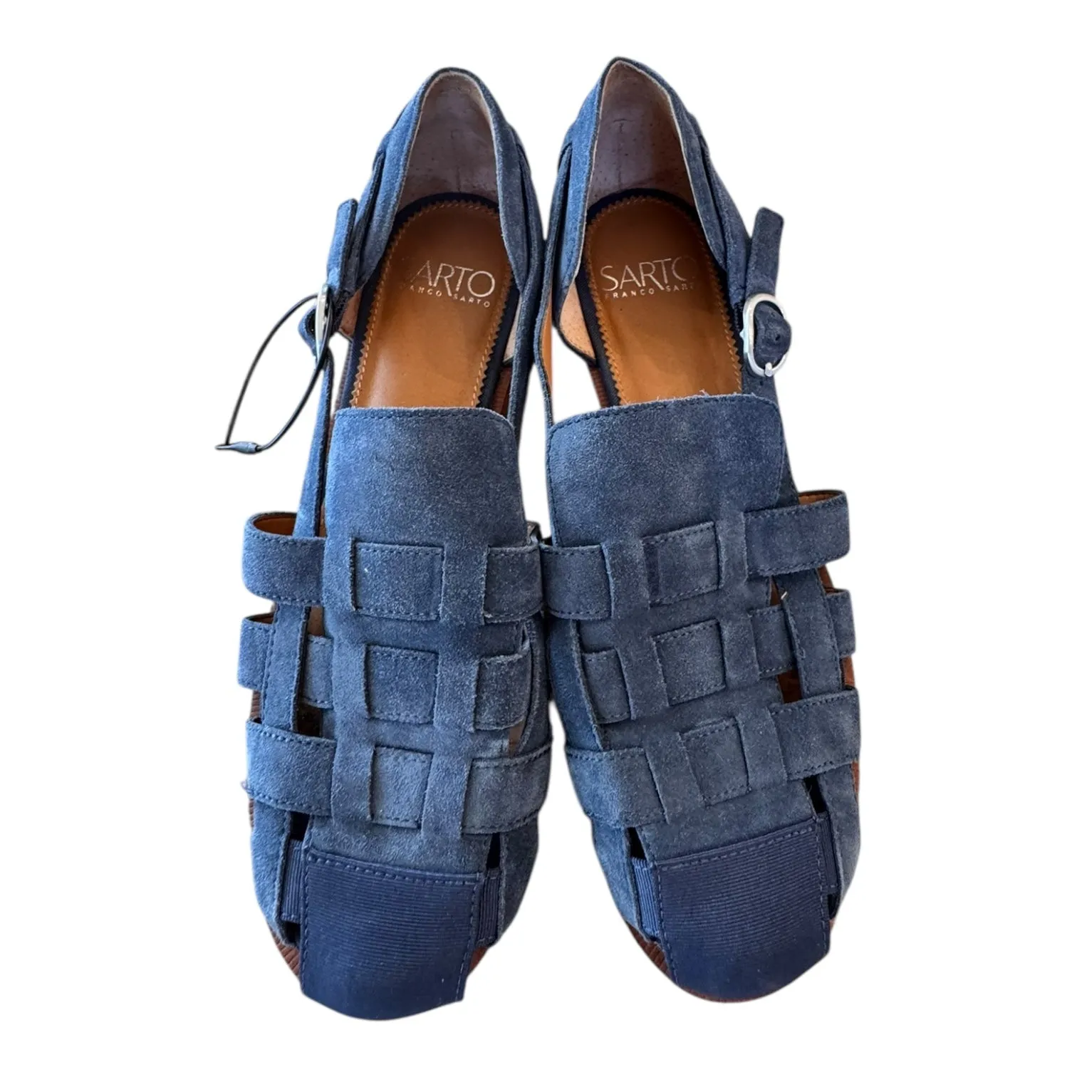 Shoes Flats By Franco Sarto In Blue, Size:8 Sun Safe