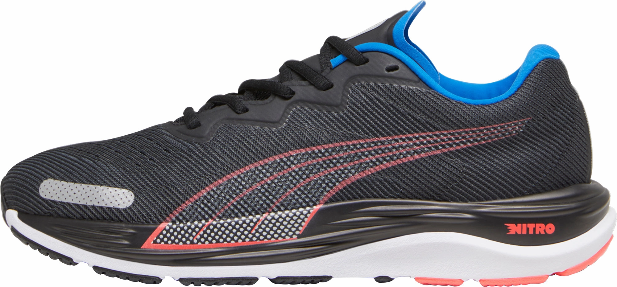 Puma Velocity Nitro 2 Mens Running Shoes - Black round - toe shoes