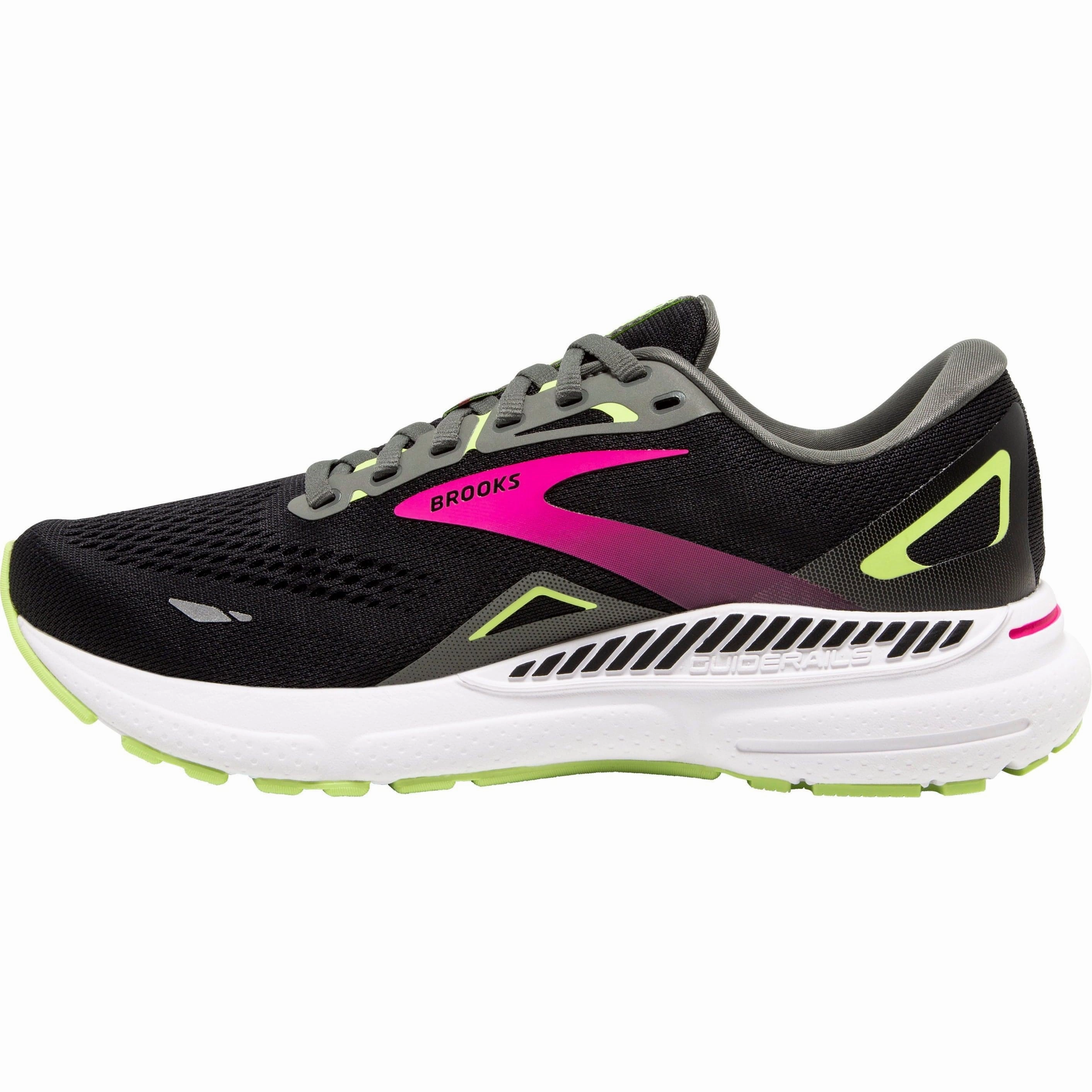 Brooks Adrenaline GTS 23 WIDE FIT Womens Running Shoes - Black weekday running footwear Anti Odor Technology