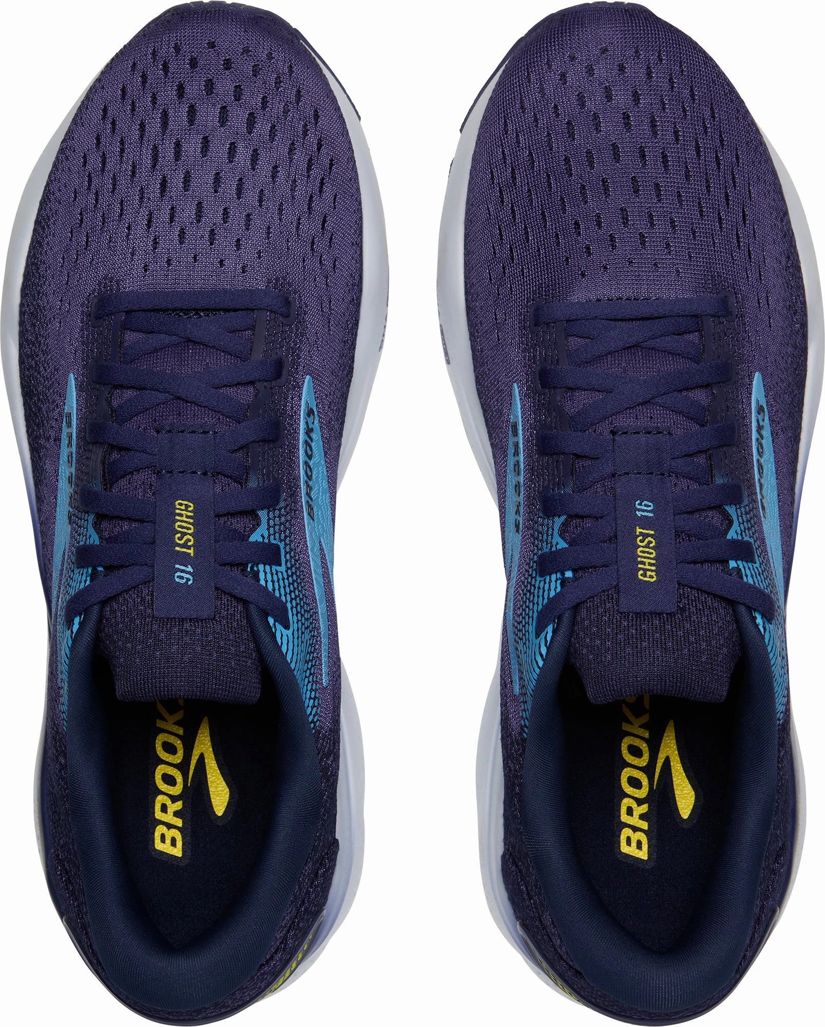 Brooks Ghost 16 Mens Running Shoes - Blue Cushioned Insole Shoes Minimalist Drop Profile