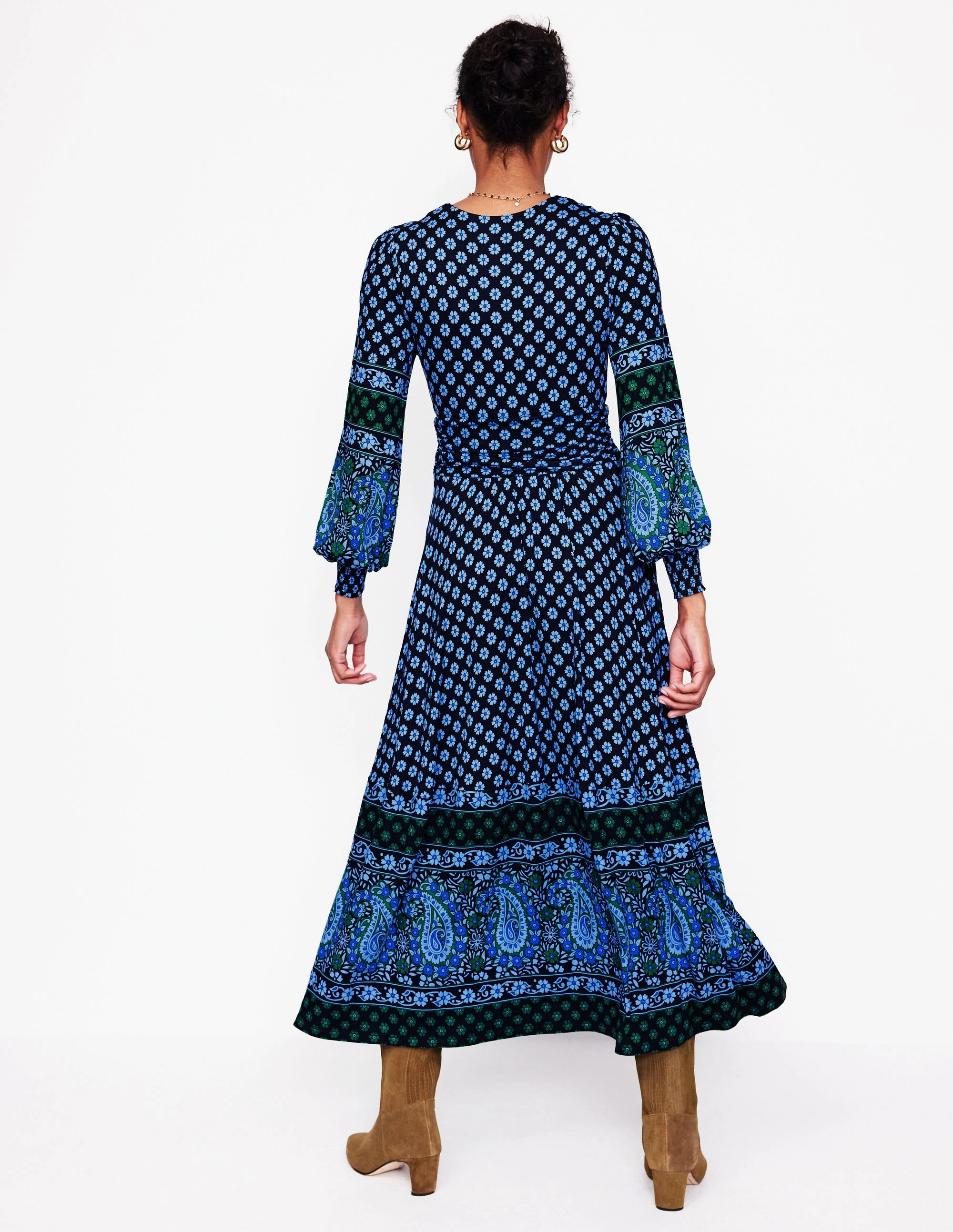 Daphne Jersey Maxi Dress-Dawn Blue, Paisley Posy Clean Outfit Relaxed work dress
