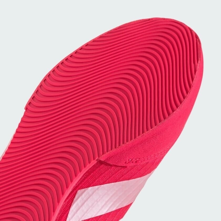 adidas Box Hog 4 Boxing Boots Red Asymmetric Lacing System