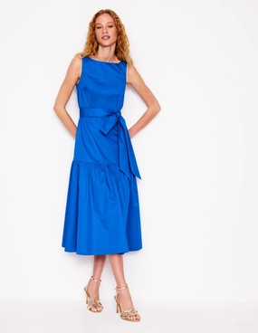 Party Perfect Deep Tier Fit & Flare Dress-Kingfisher Blue