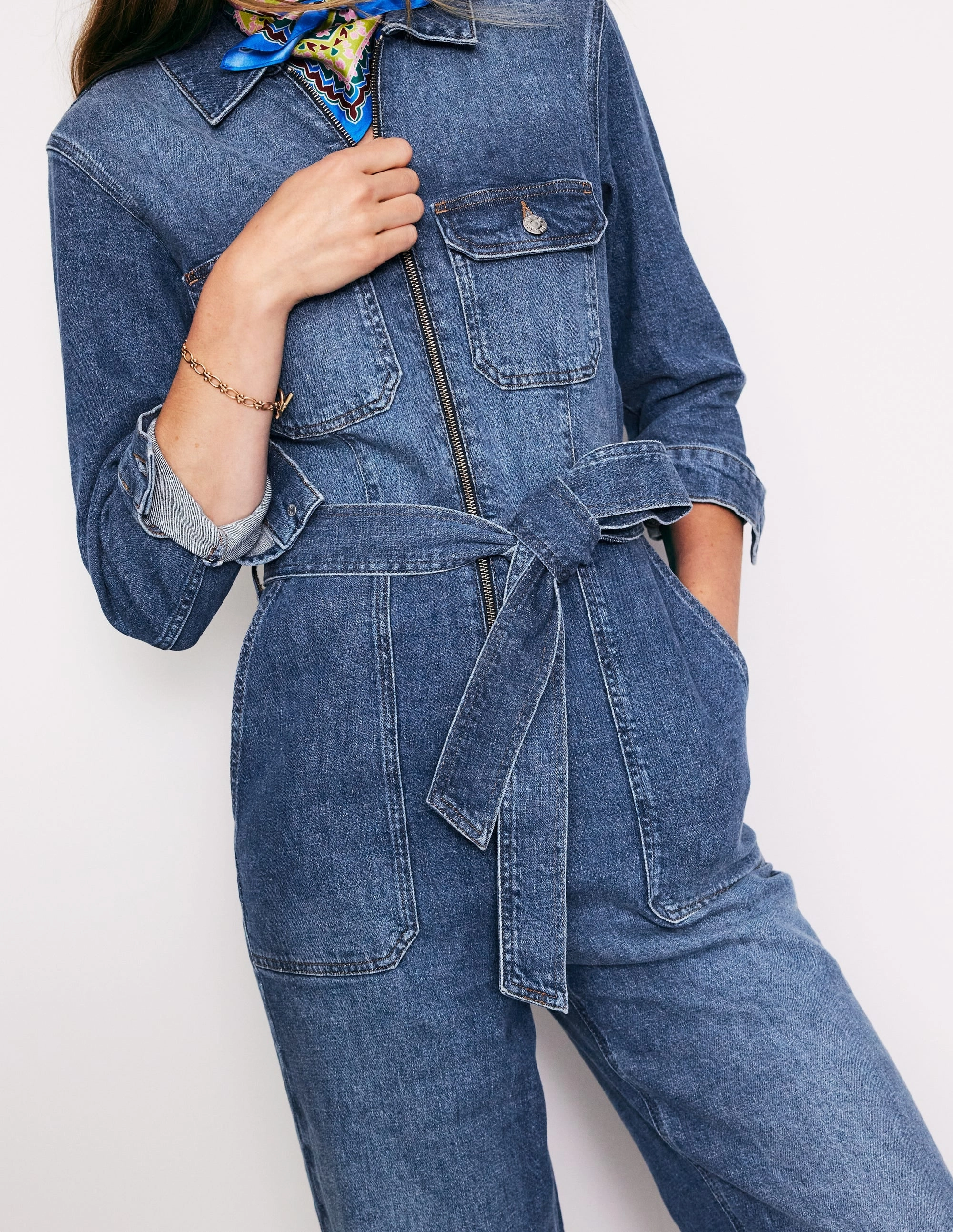 Denim Utility Jumpsuit-Mid Vintage Modern Fit