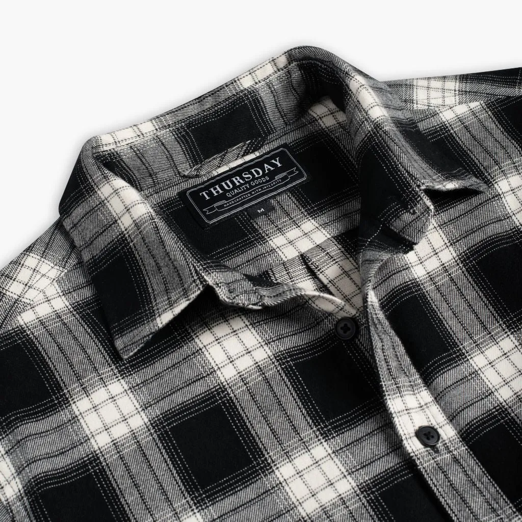 Forever Flannel Shirt | Black & Cream color block Active Lifestyle