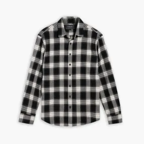 Classy Detail Forever Flannel Shirt | Black & Cream