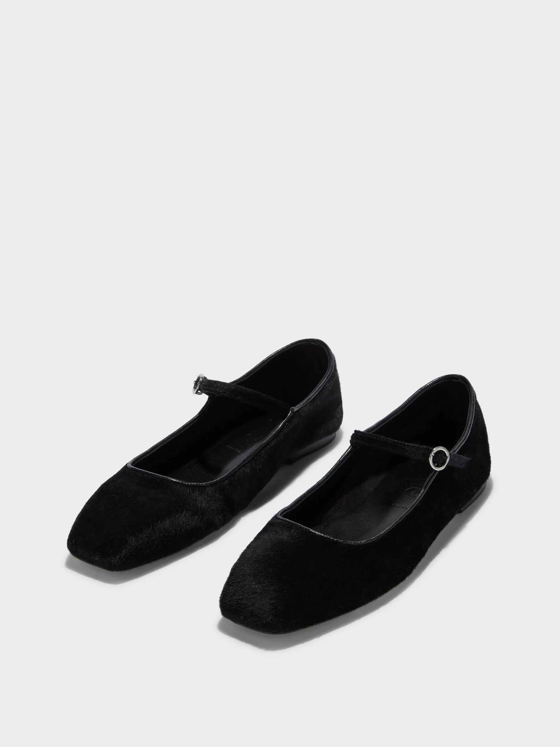 Uma Ponyhair Flats Suede
