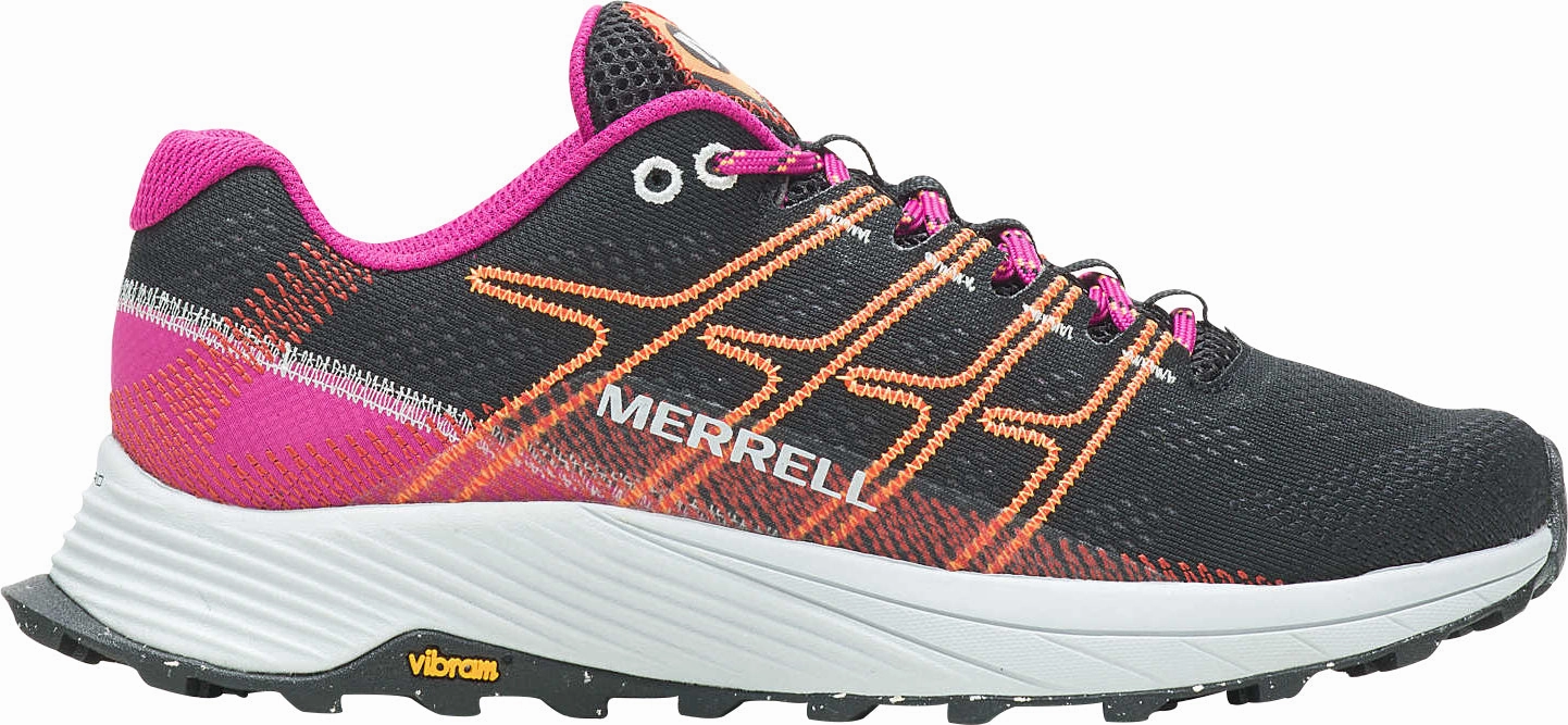 Stripe Merrell Moab Flight Womens Trail Running Shoes - Black