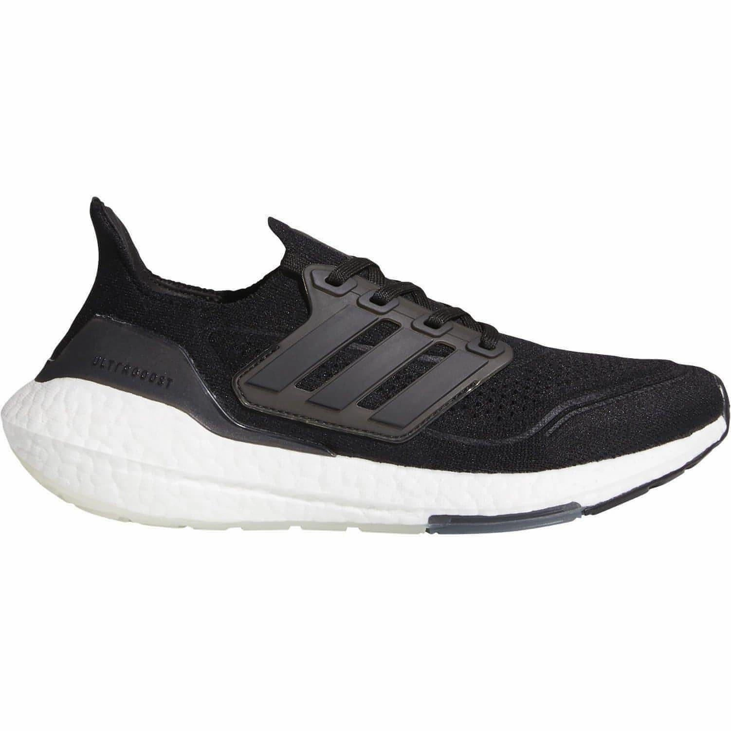adidas Ultra Boost 21 Womens Running Shoes - Black running on treadmill shoes