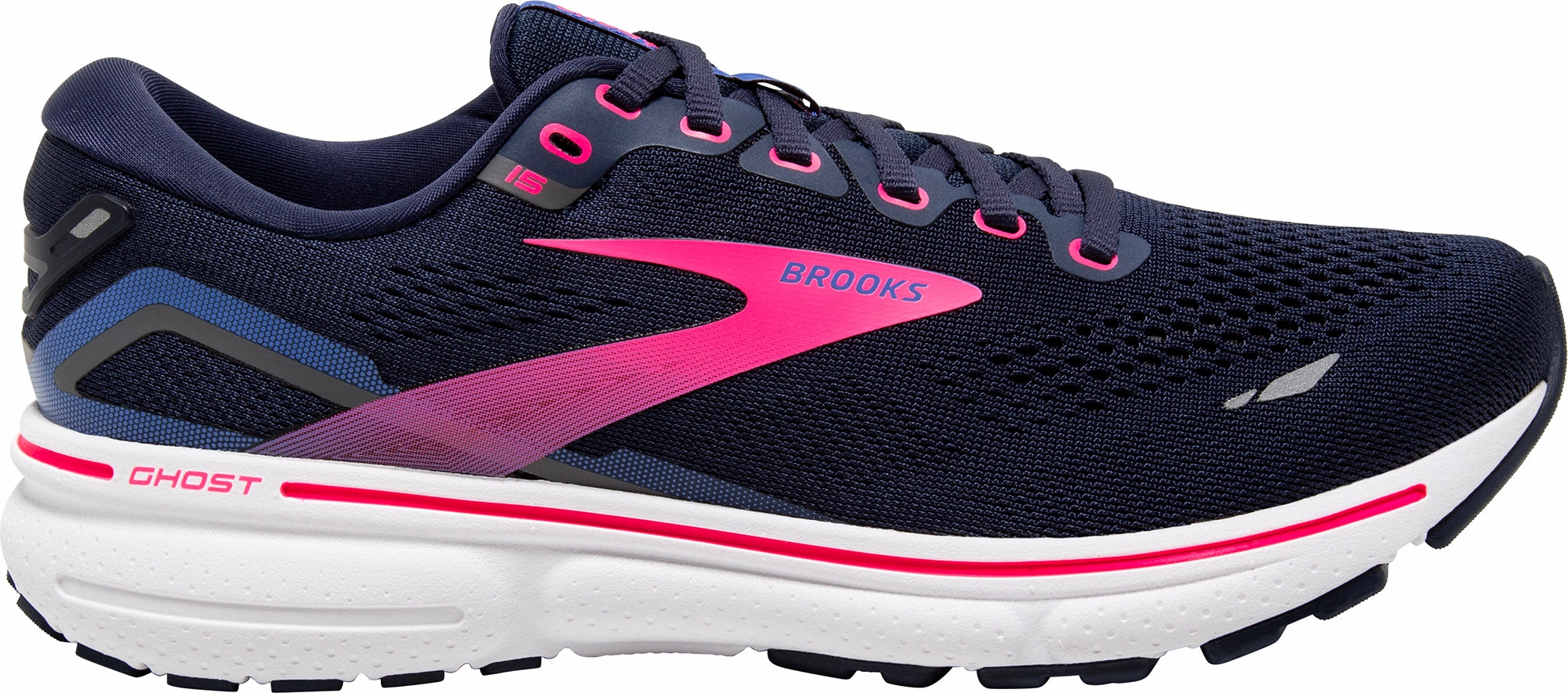 Heat Dissipating Design Brooks Ghost 15 Womens Running Shoes - Navy