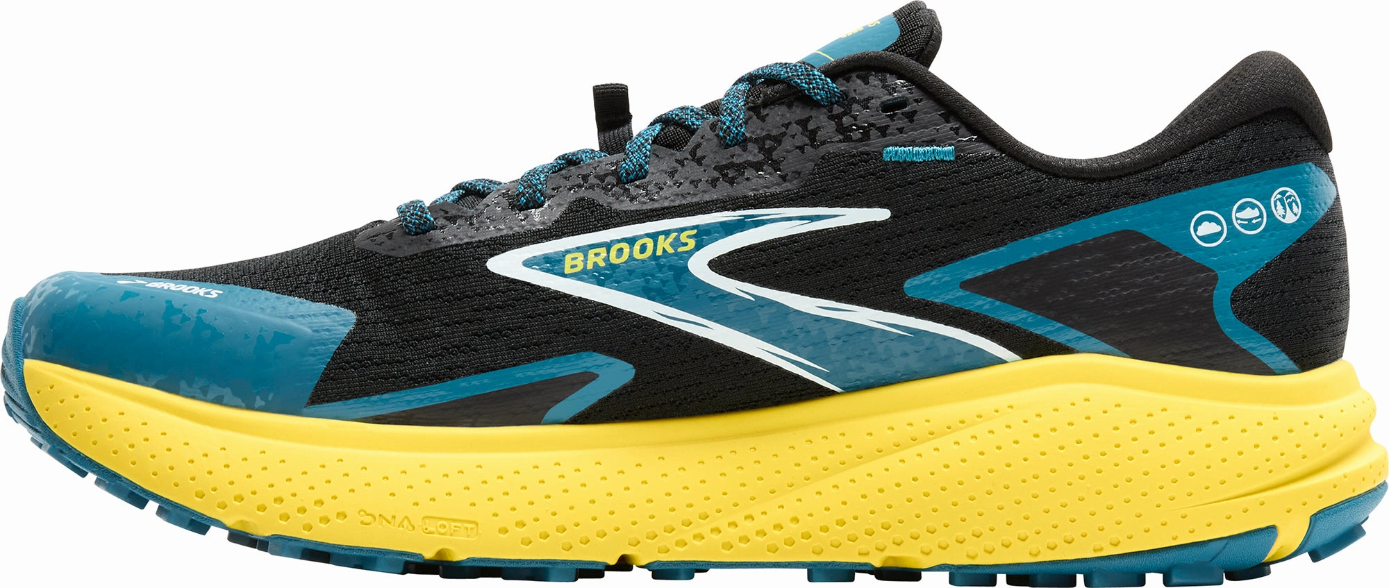Stability Arch Support Brooks Divide 5 Mens Trail Running Shoes - Black