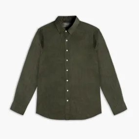 Linen Shirt | Olive Customizable Design Seasonal Style