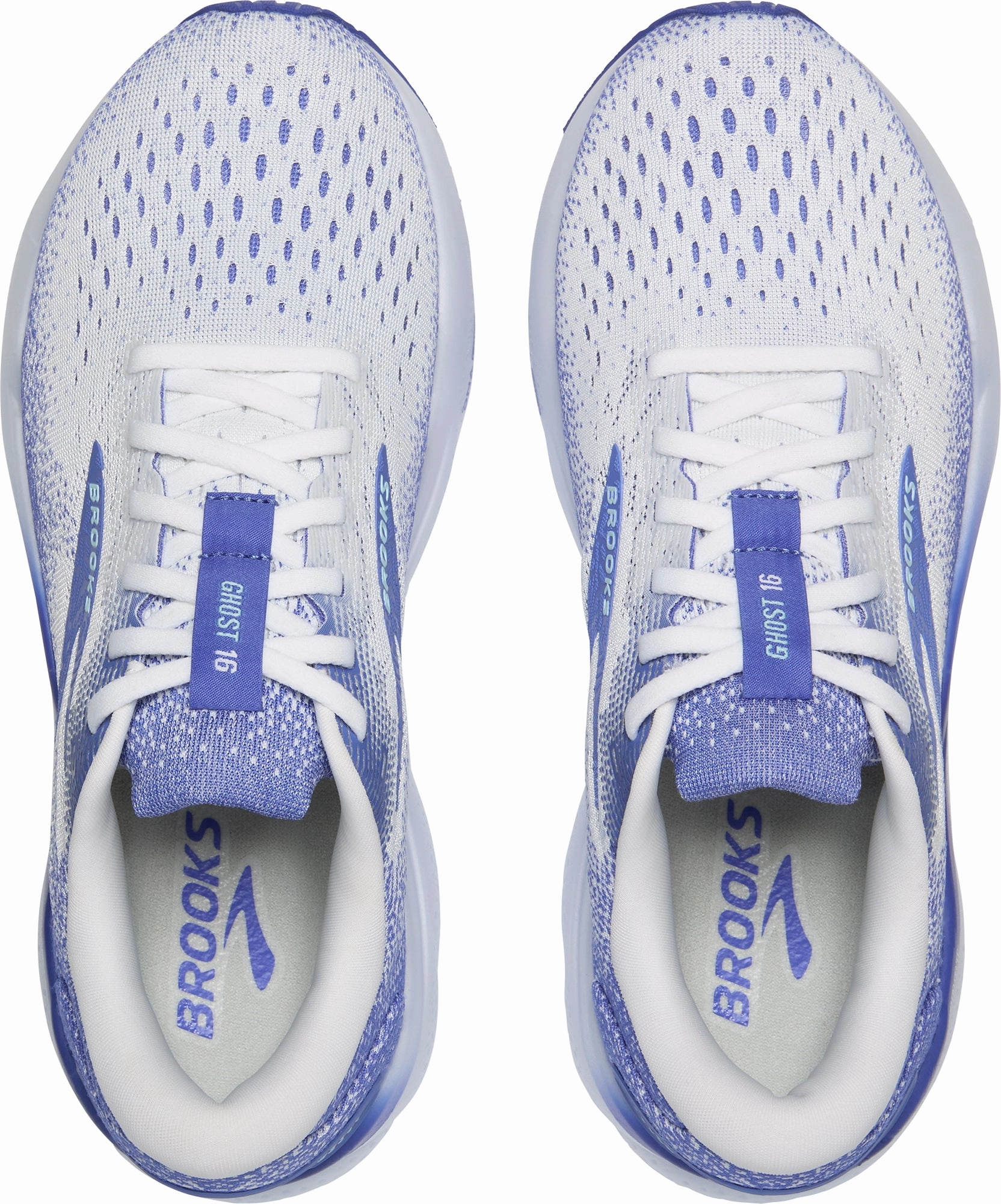 Brooks Ghost 16 Womens Running Shoes - White EVA sole shoes Pressure Distribution