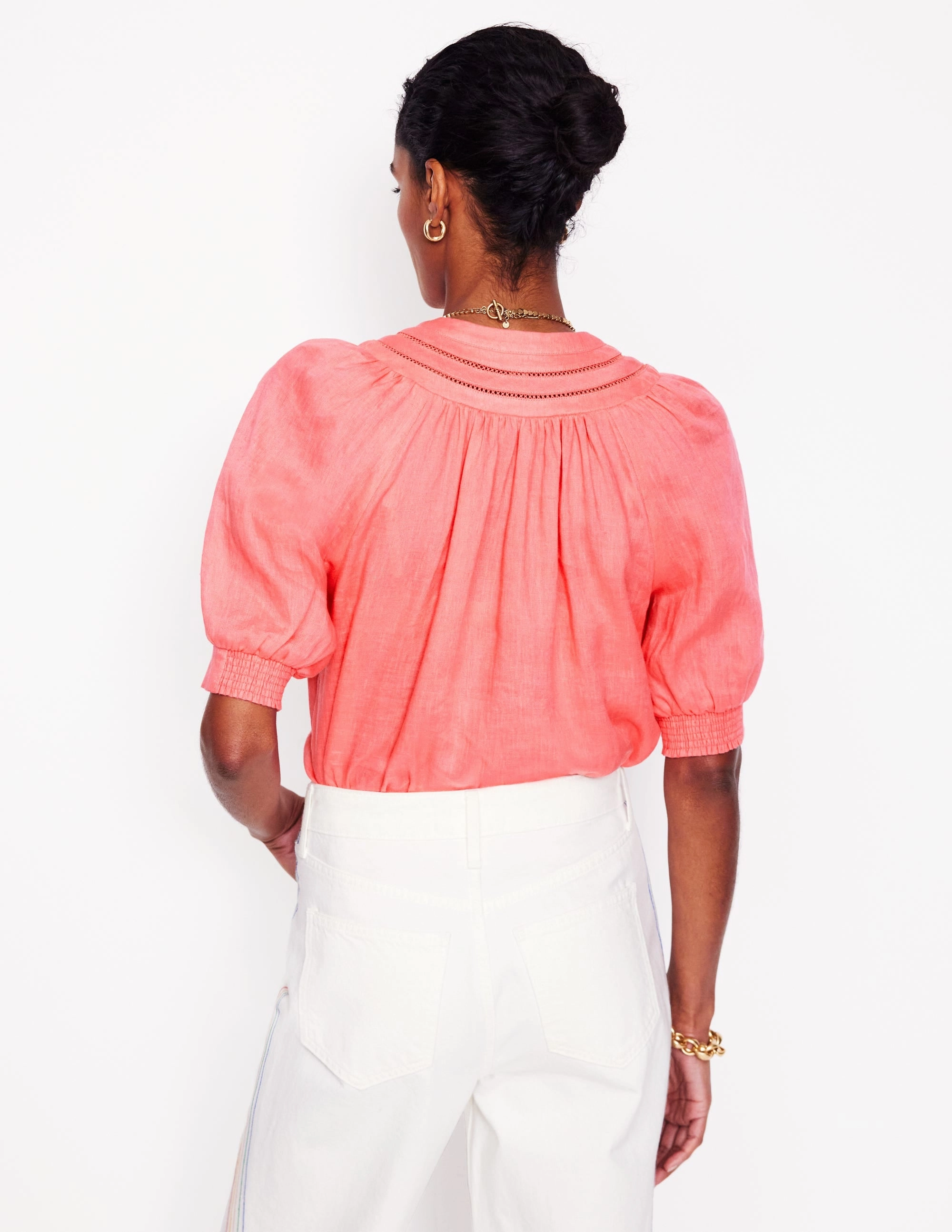 ComfortFirst Casual Look Wear Bea Linen Top-Azealia Pink