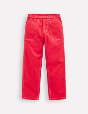 Light Fit Flexibility Fit Pull-on Cotton Trouser-Strawberry Tart Red