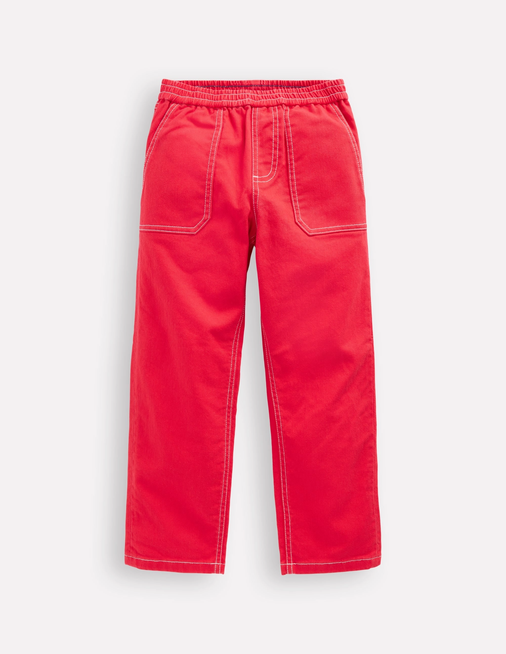 Light Fit Flexibility Fit Pull-on Cotton Trouser-Strawberry Tart Red