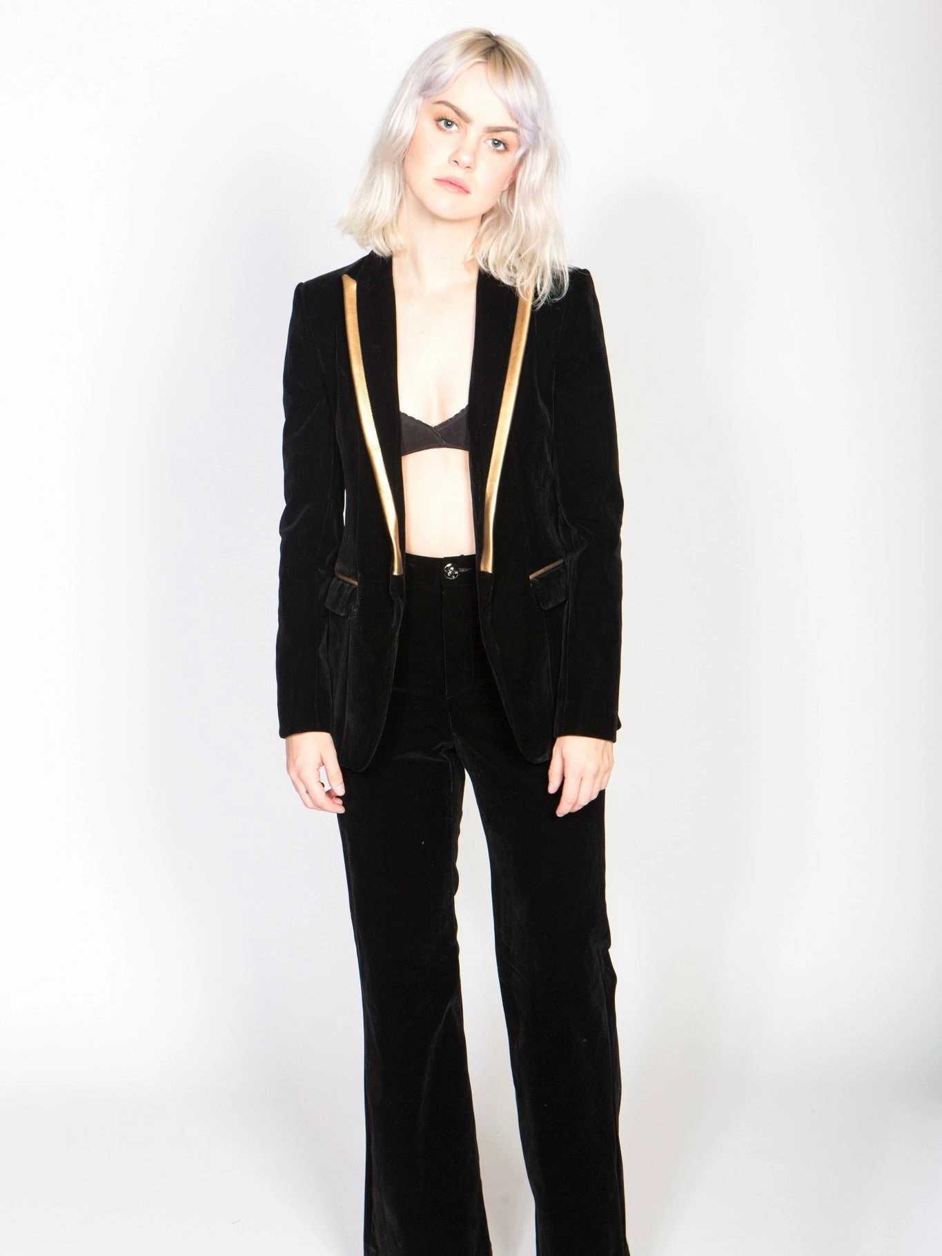 Any Old Iron Black Velvet Suit Hiking Style