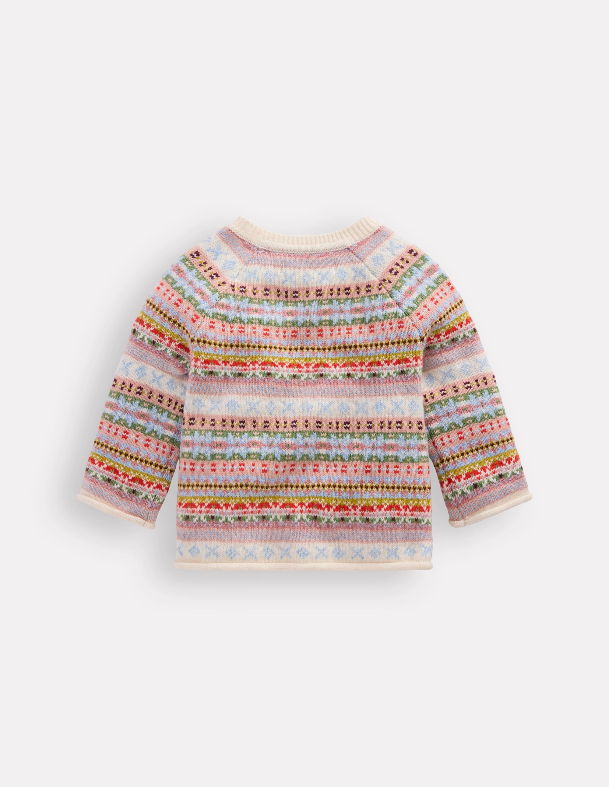 Fair Isle Cardigan-Soft Multi Dimensional Jacquard Weave Butter Soft Finishing
