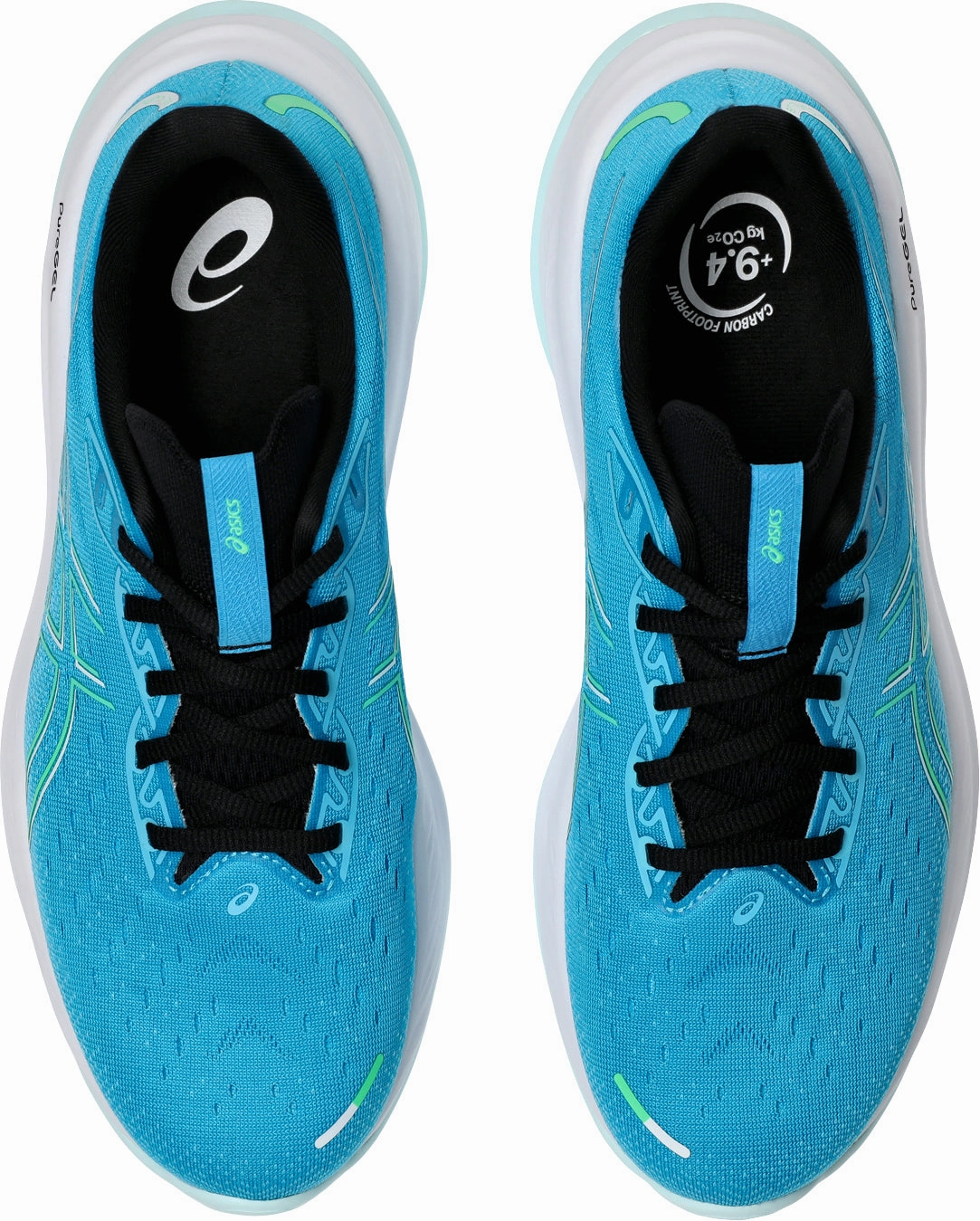 Asics Gel Cumulus 26 Mens Running Shoes - Blue MeshVentilation Asymmetric Lace Guides