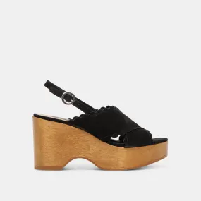 Trendy Mood DILION WEDGES BLACK NUBUCK