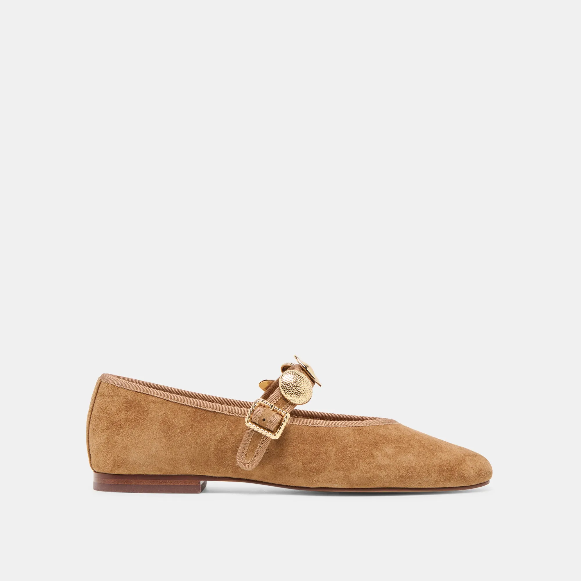 RELAN BALLET FLATS LT BROWN SUEDE Bus stop Elegant Slip-ons