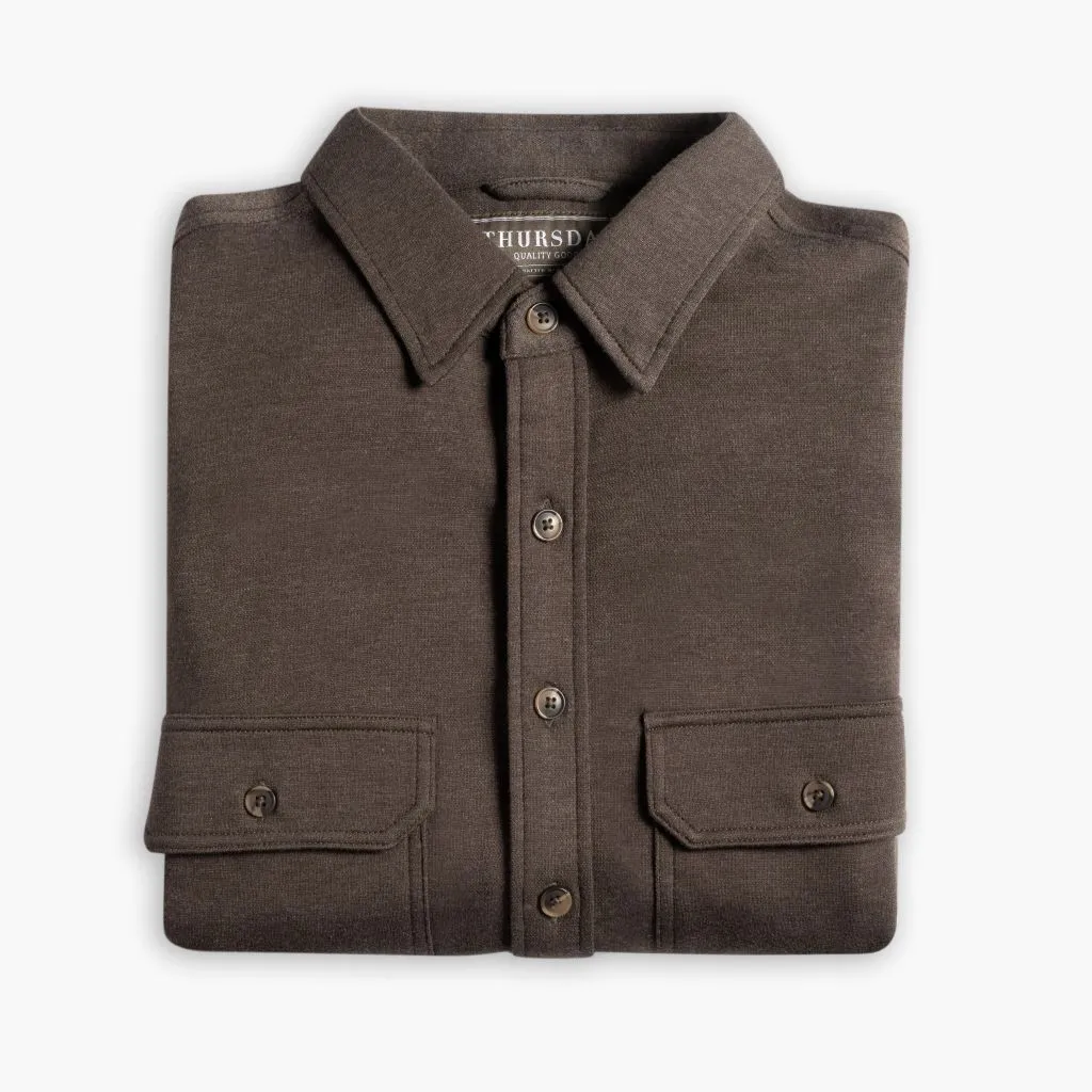 Durable Buttons Everyday Button-Down Shirt | Brown (Two Pocket)