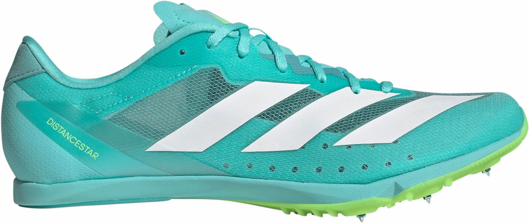 adidas Adizero Distancestar Running Spikes - Green Cushioned Toe