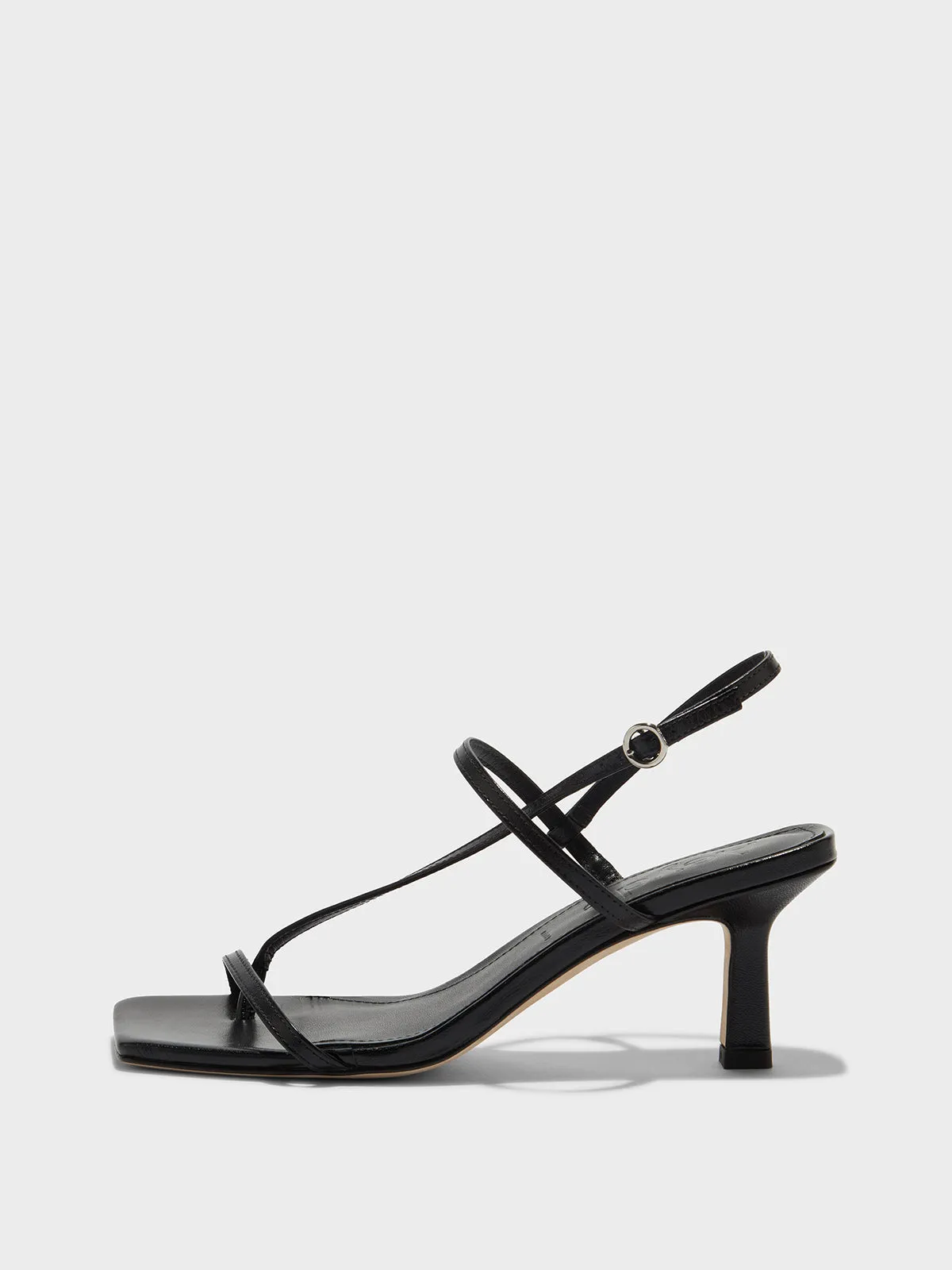 Luxe Leather Heels Bright Mood Elise Leather Toe-Post Sandals
