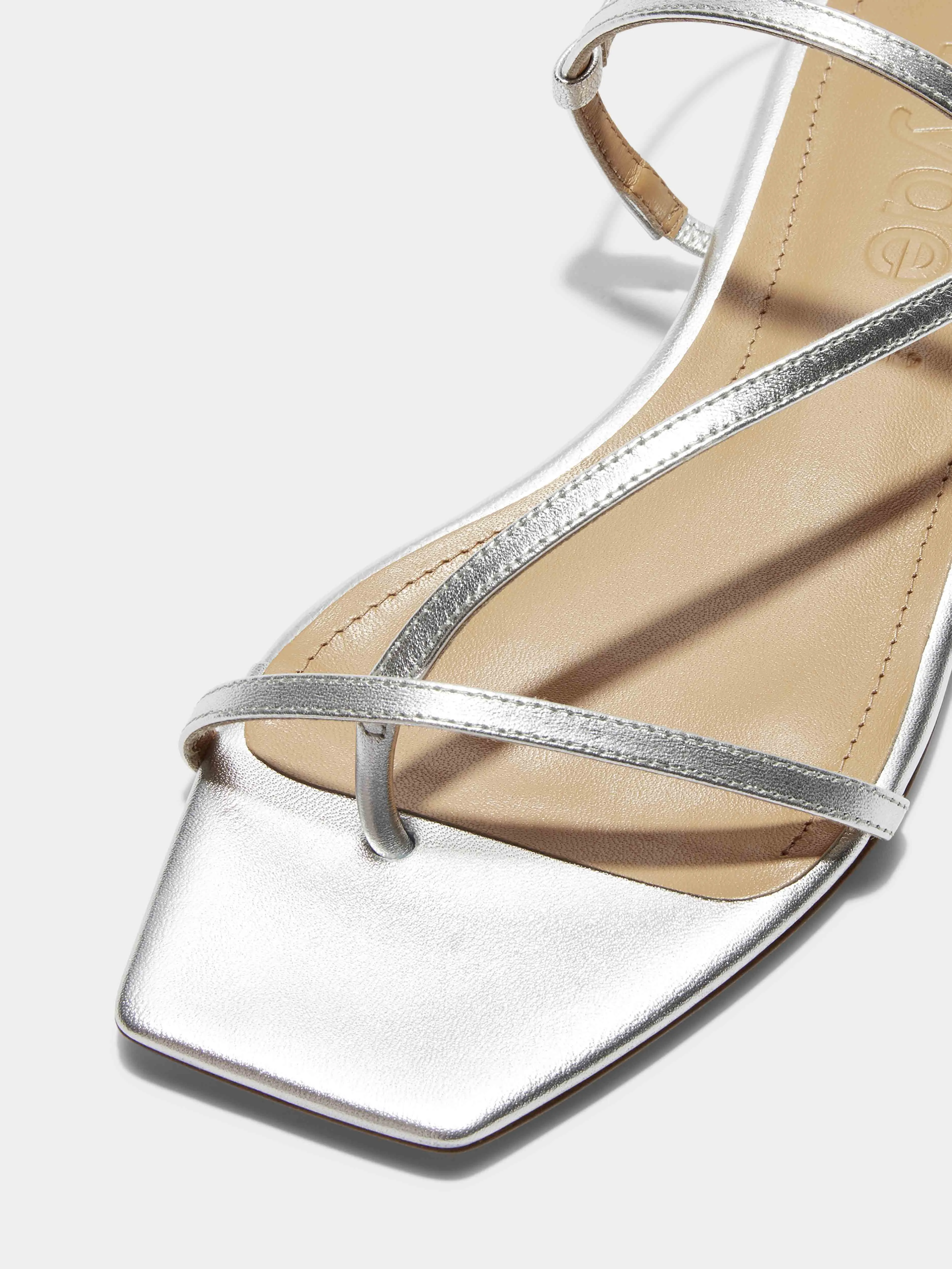 Seamless Look Ella Leather Toe-Post Sandals