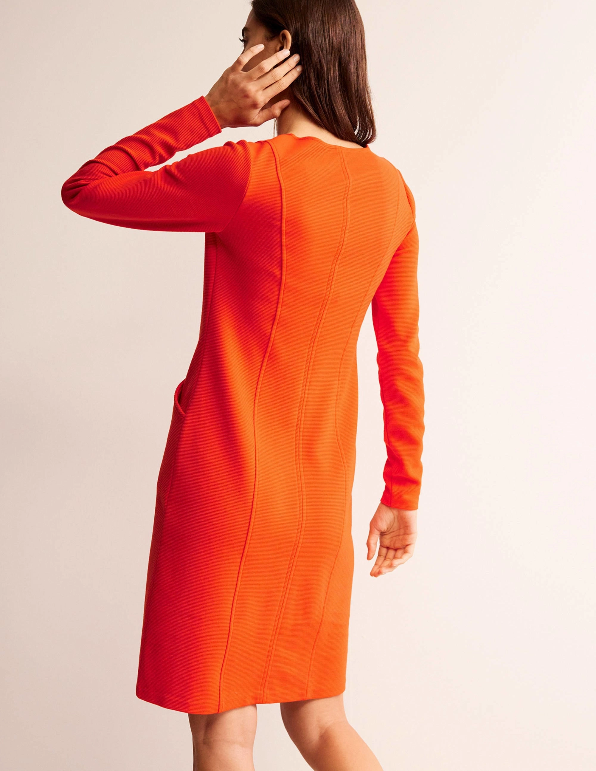 Skirt Flare Ellen Ottoman Dress-Fiesta Orange