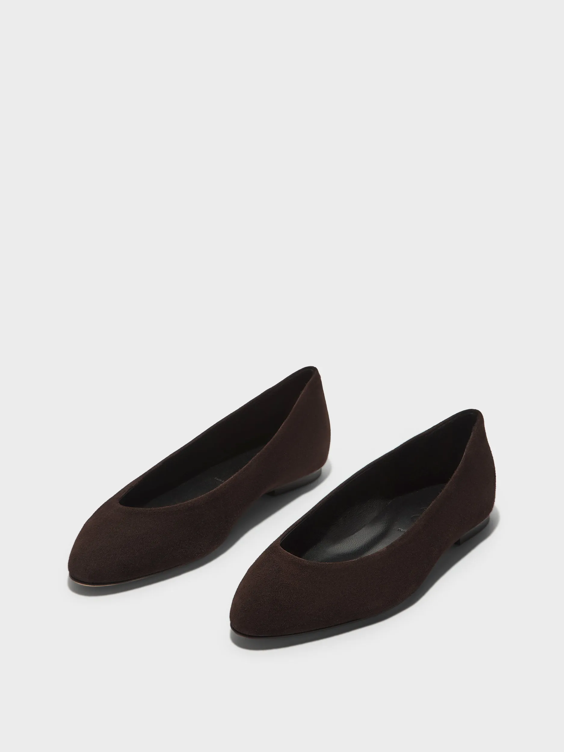 Ellie Suede Almond-Toe Flats Energy Lift