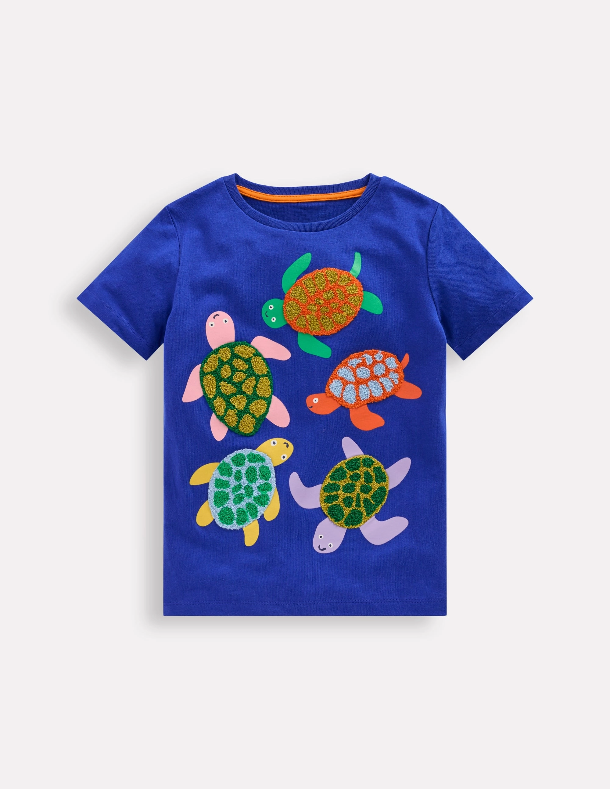Sport Performance Design Short Sleeve Boucl?? T-shirt-Bright Blue Turtles