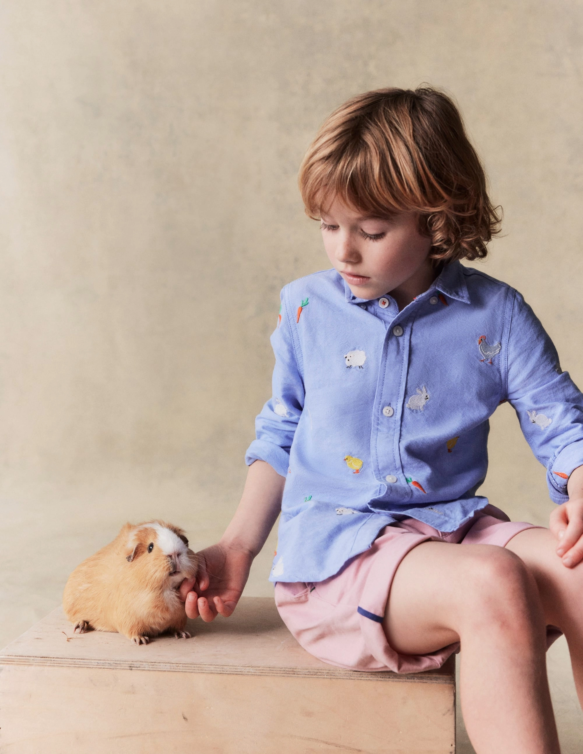 Active Look Embroidered Shirt-Multi Easter Embroidery