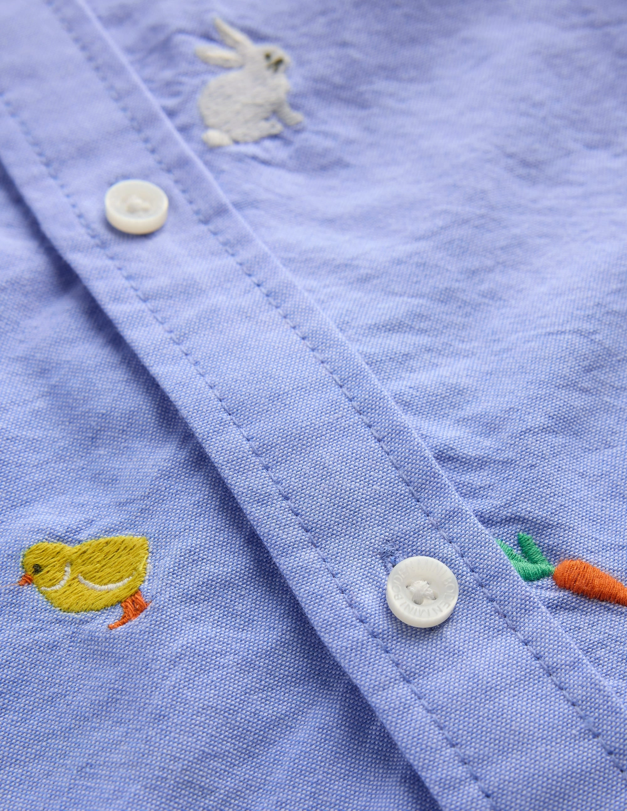 Embroidered Shirt-Multi Easter Embroidery Geometric Pattern Ultra Soft Finish