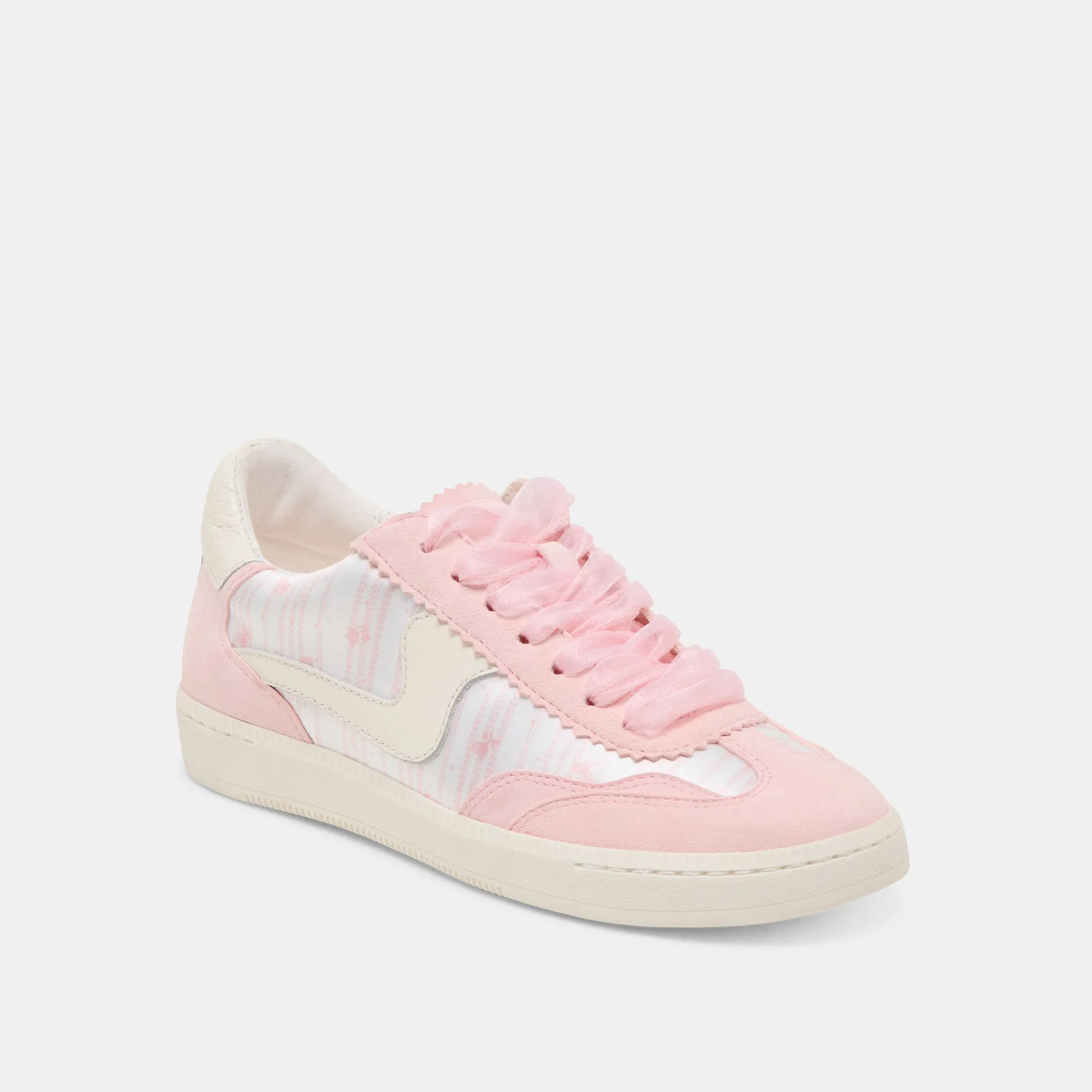 NOTICE X BYRDIE GOLF SNEAKERS PINK FLORAL NYLON Stitched Detailing