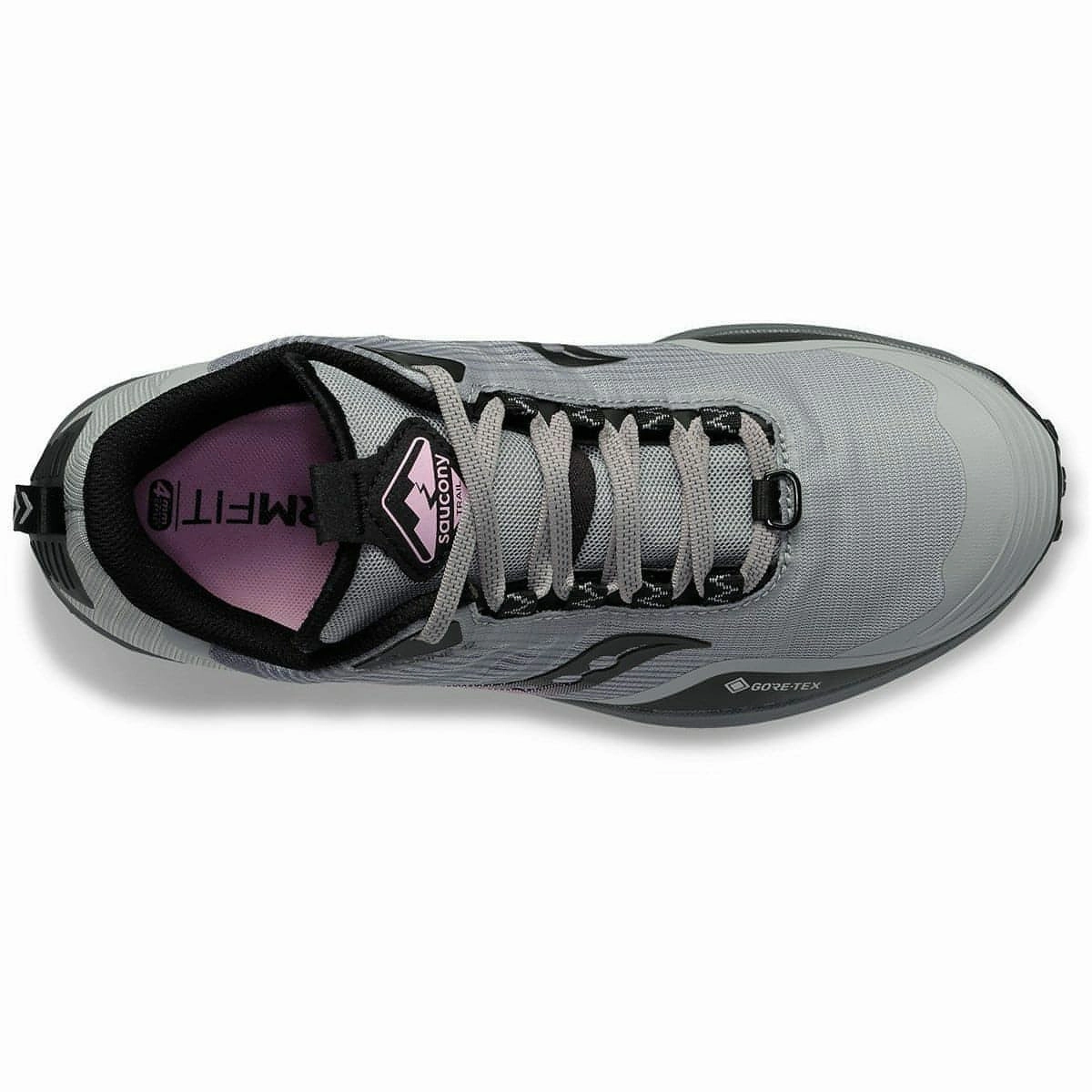 running in hilly terrain shoes Saucony Peregrine 12 GORE-TEX Womens Trail Running Shoes - Grey