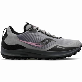 Saucony Peregrine 12 GORE-TEX Womens Trail Running Shoes - Grey windproof