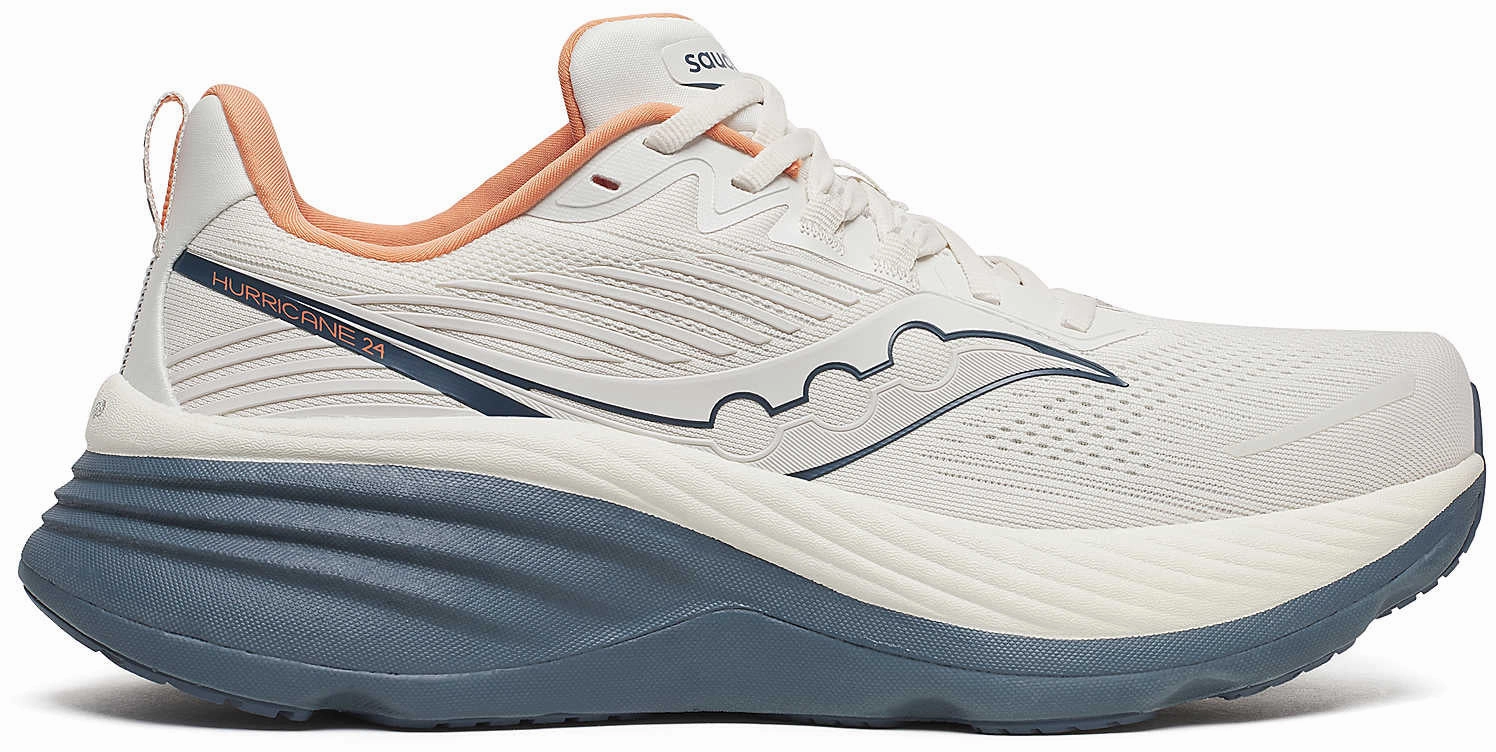 Saucony Hurricane 24 Mens Running Shoes - White cold - weather running shoes bright - colored running shoes