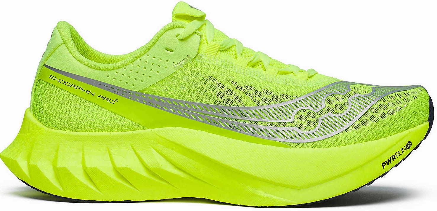 running in a crater area shoes speed - optimized Saucony Endorphin Pro 4 Mens Running Shoes - Yellow