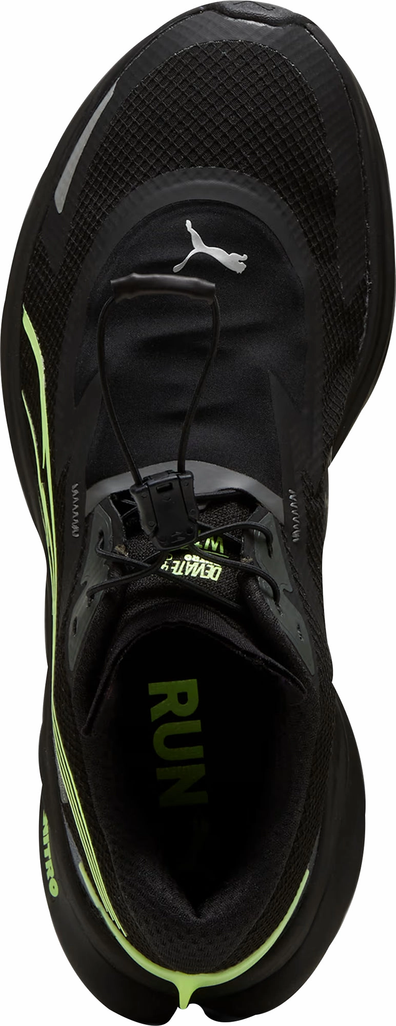 Puma Deviate Nitro 3 WTR  Womens Running Shoes - Black Energy Rod Technology soft - lining