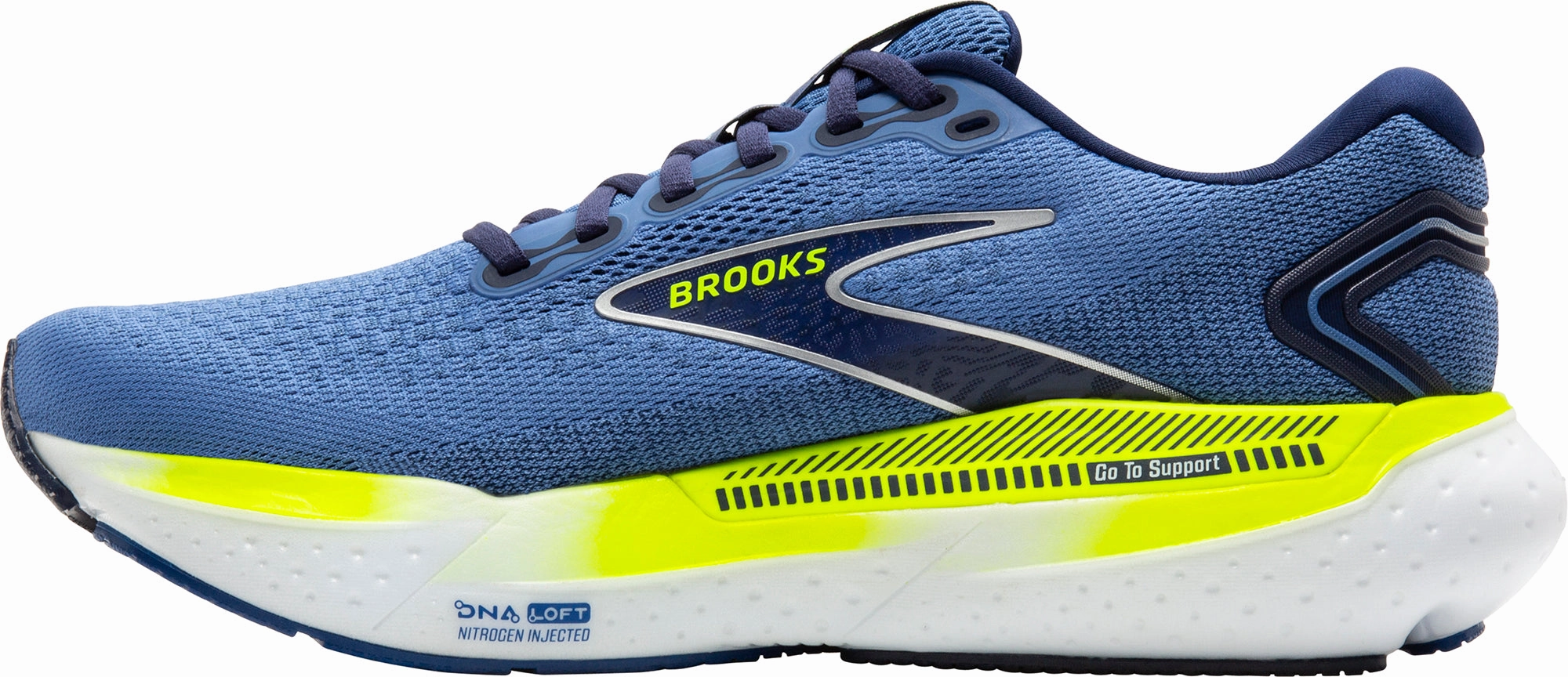 Brooks Glycerin GTS 21 Mens Running Shoes - Blue canvas running gear high - performance running option