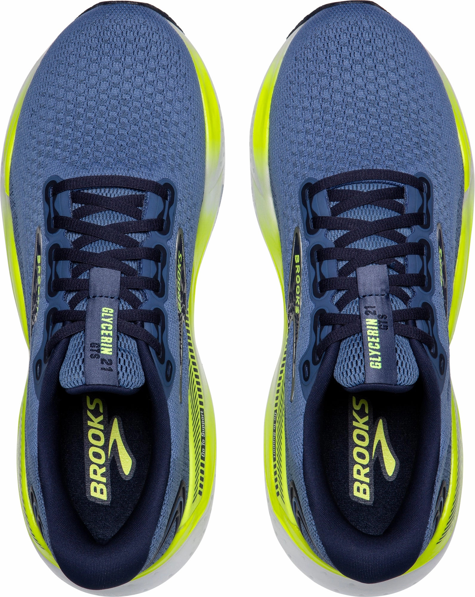 Multi Density Insoles insulated hydration pack Brooks Glycerin GTS 21 Mens Running Shoes - Blue