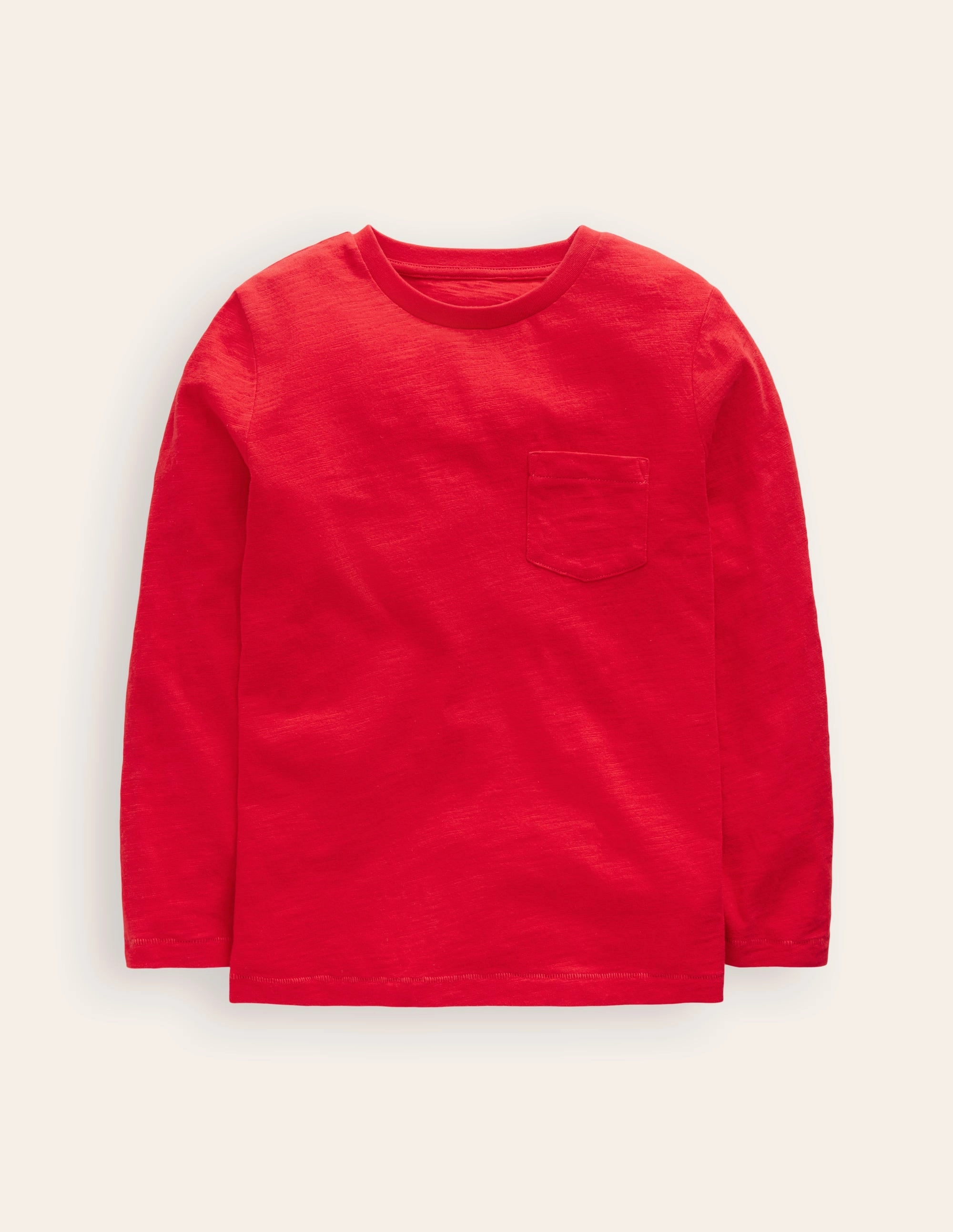 Temperature Control Fabric Everyday Long Sleeve T-Shirt-Poppy Red