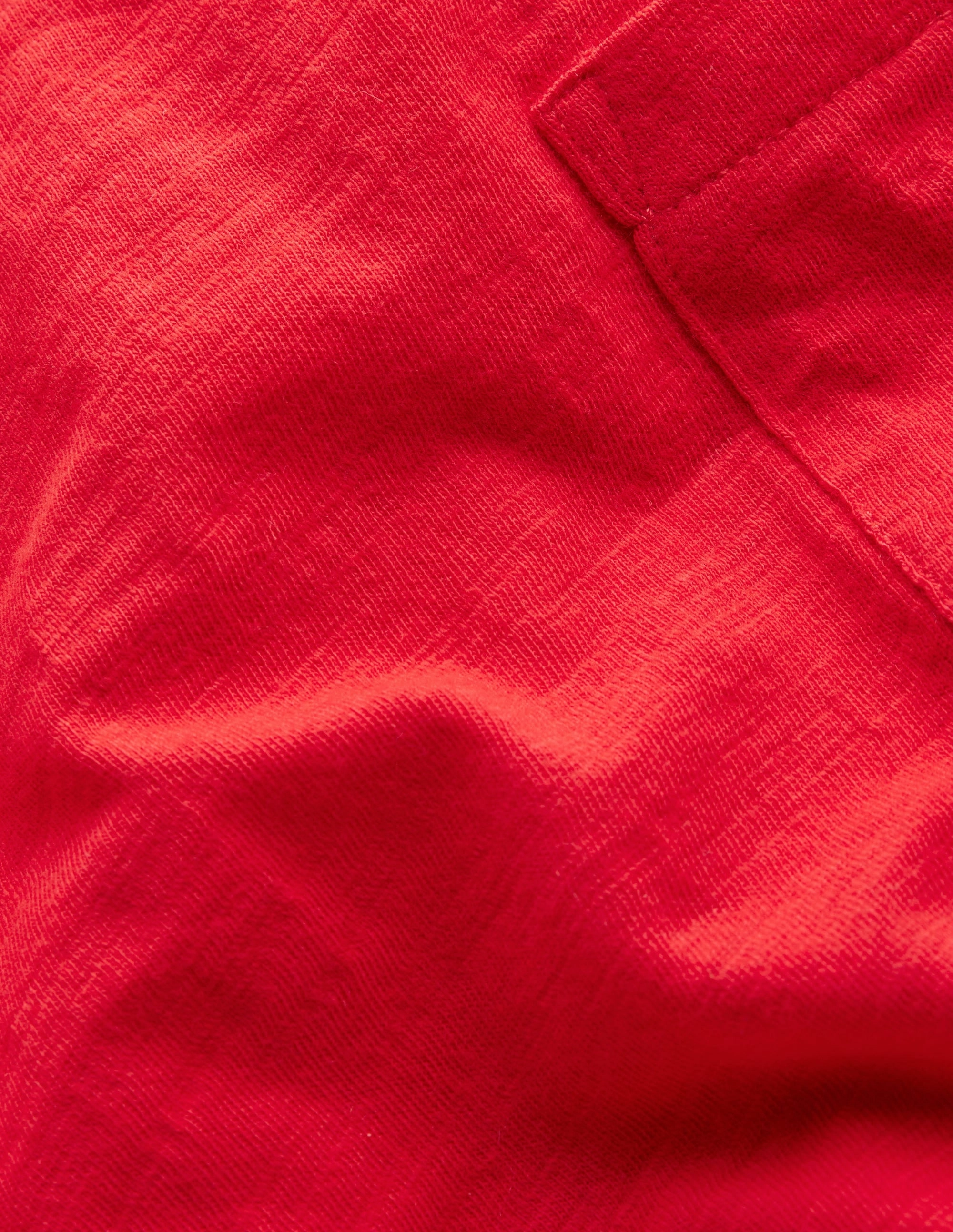 Everyday Long Sleeve T-Shirt-Poppy Red Lace trim Bright and Bold