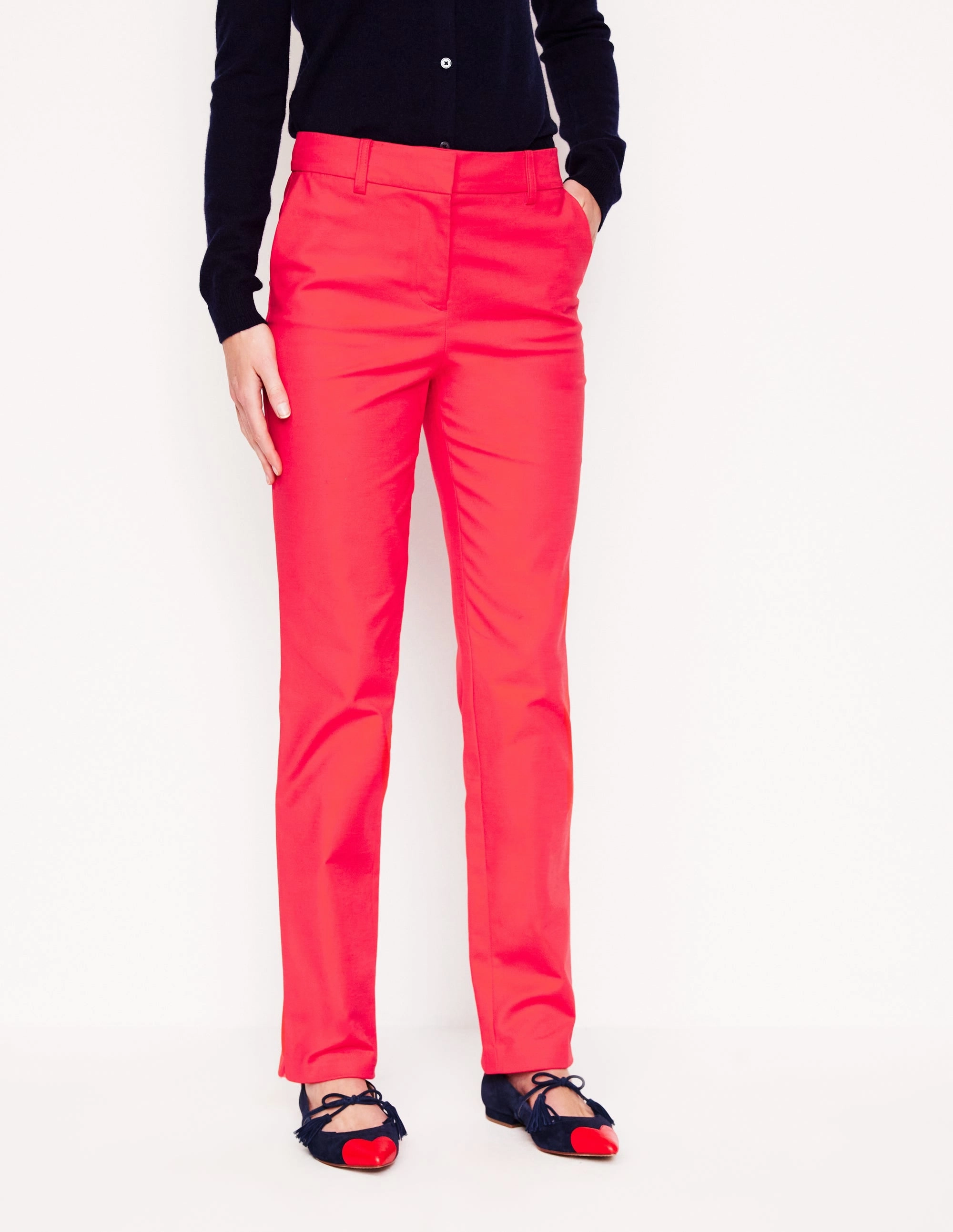 Functional Stretch Easy Fit Richmond Trousers-Strawberry Tart Red