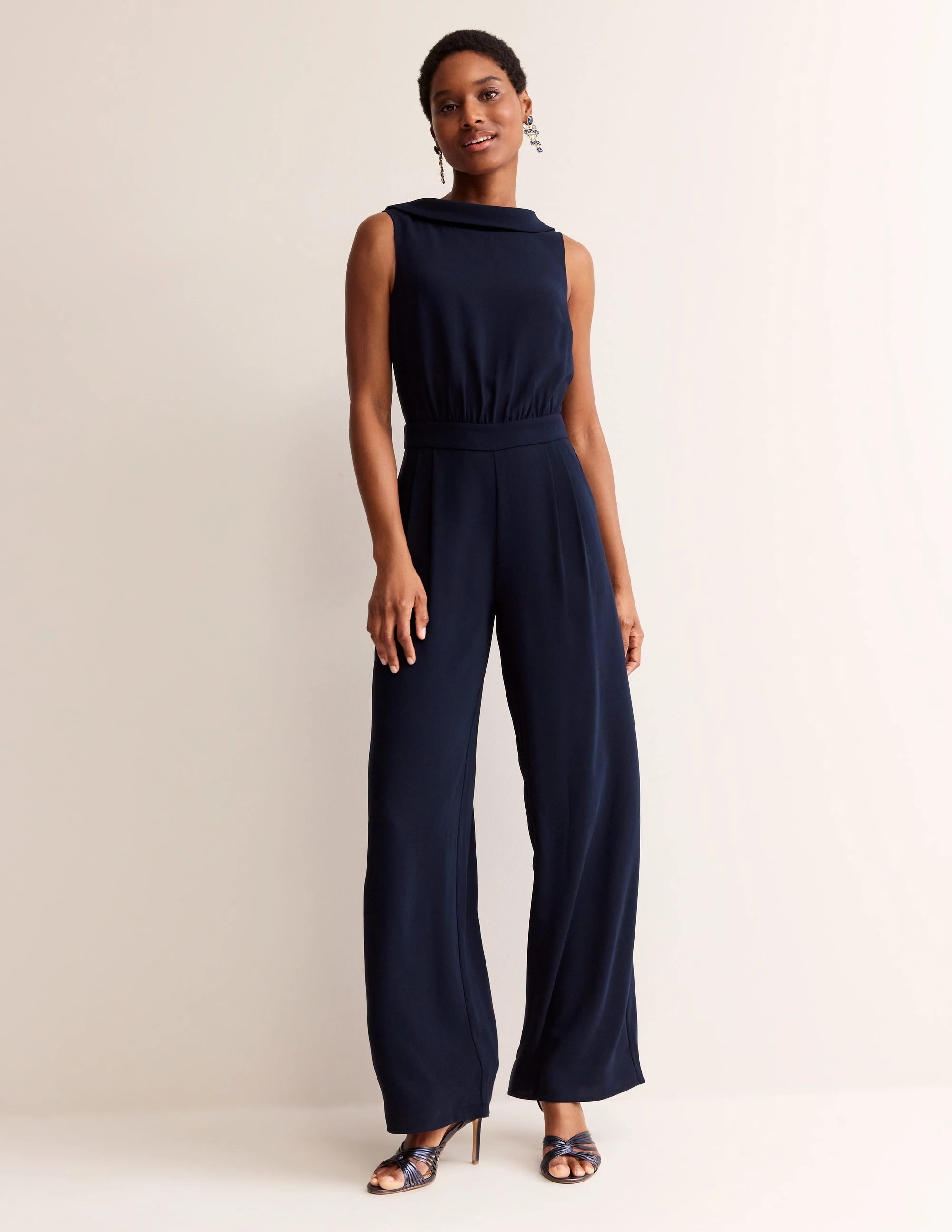 Date Ready Clarissa Jumpsuit-Navy