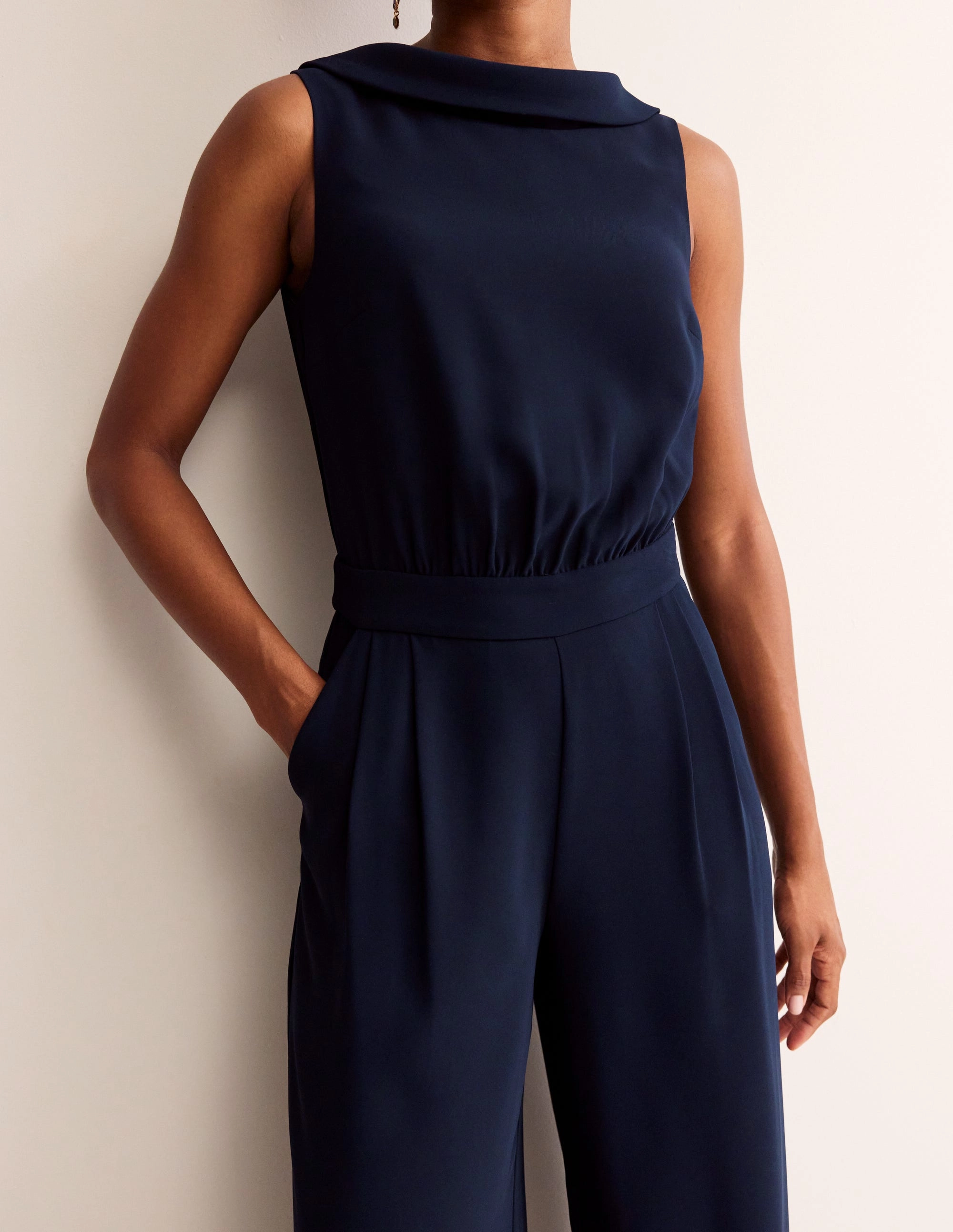 Breath Soft Clarissa Jumpsuit-Navy